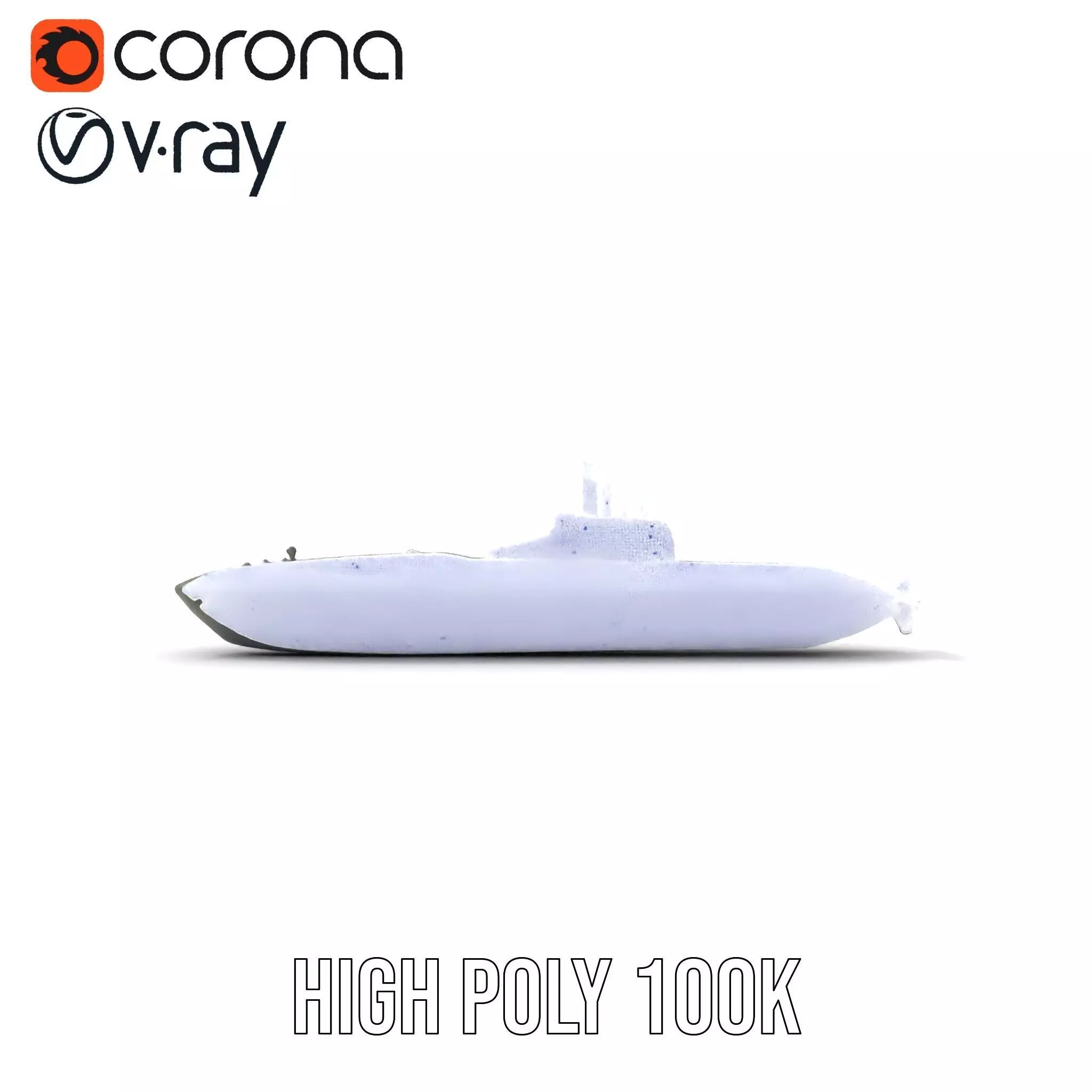 Camouflage Submarine model pack Low-poly 3D model_33