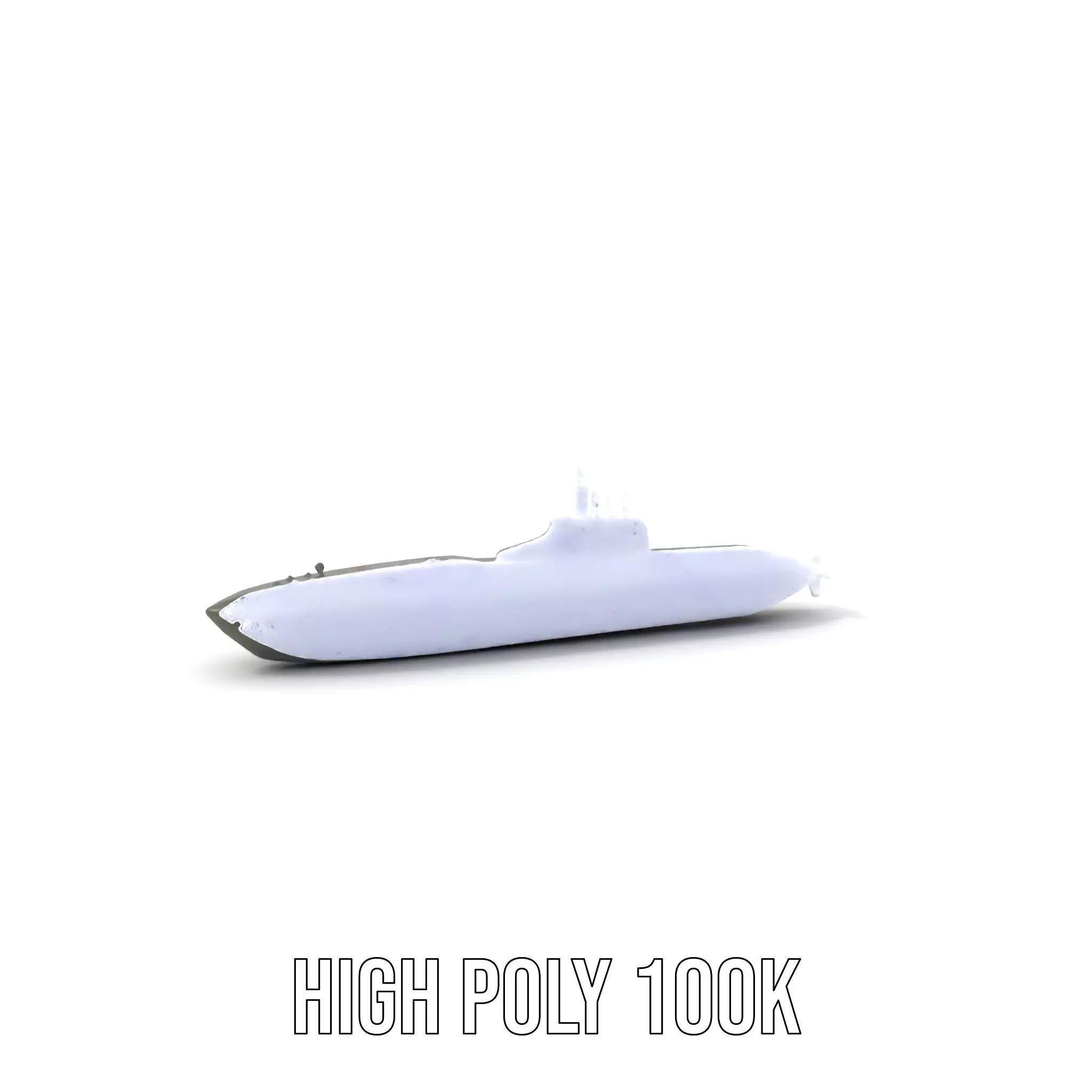 Camouflage Submarine model pack Low-poly 3D model_4