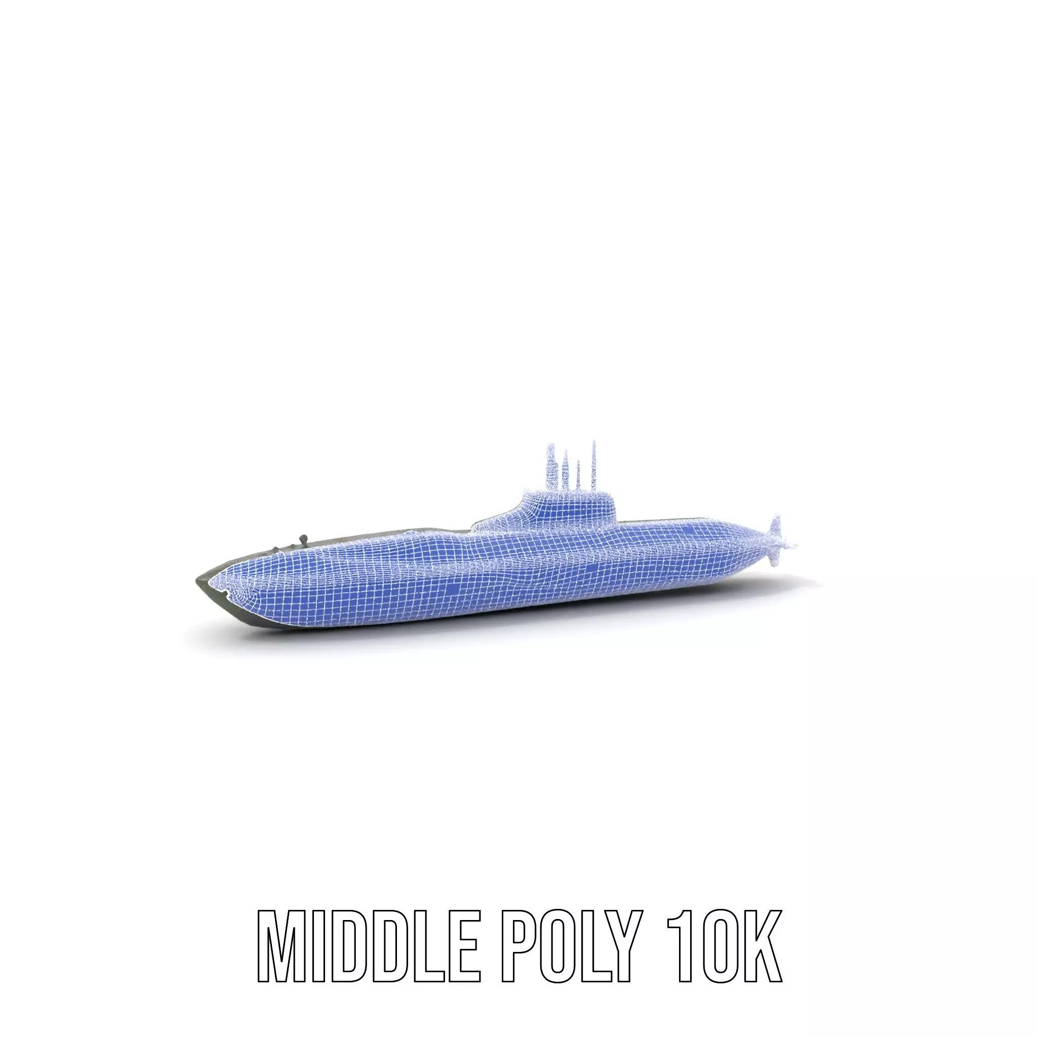 Camouflage Submarine model pack Low-poly 3D model_13