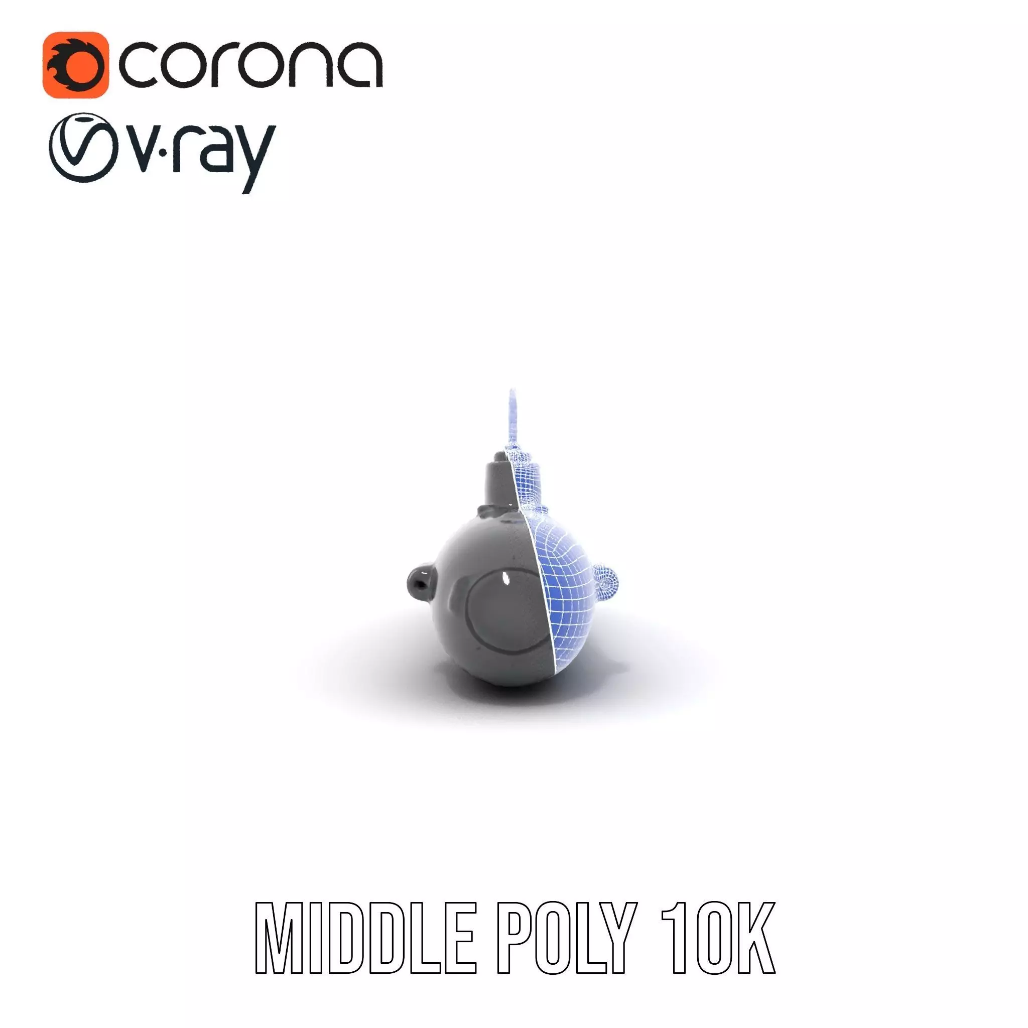 Sleek Submarine model pack Low-poly 3D model_24