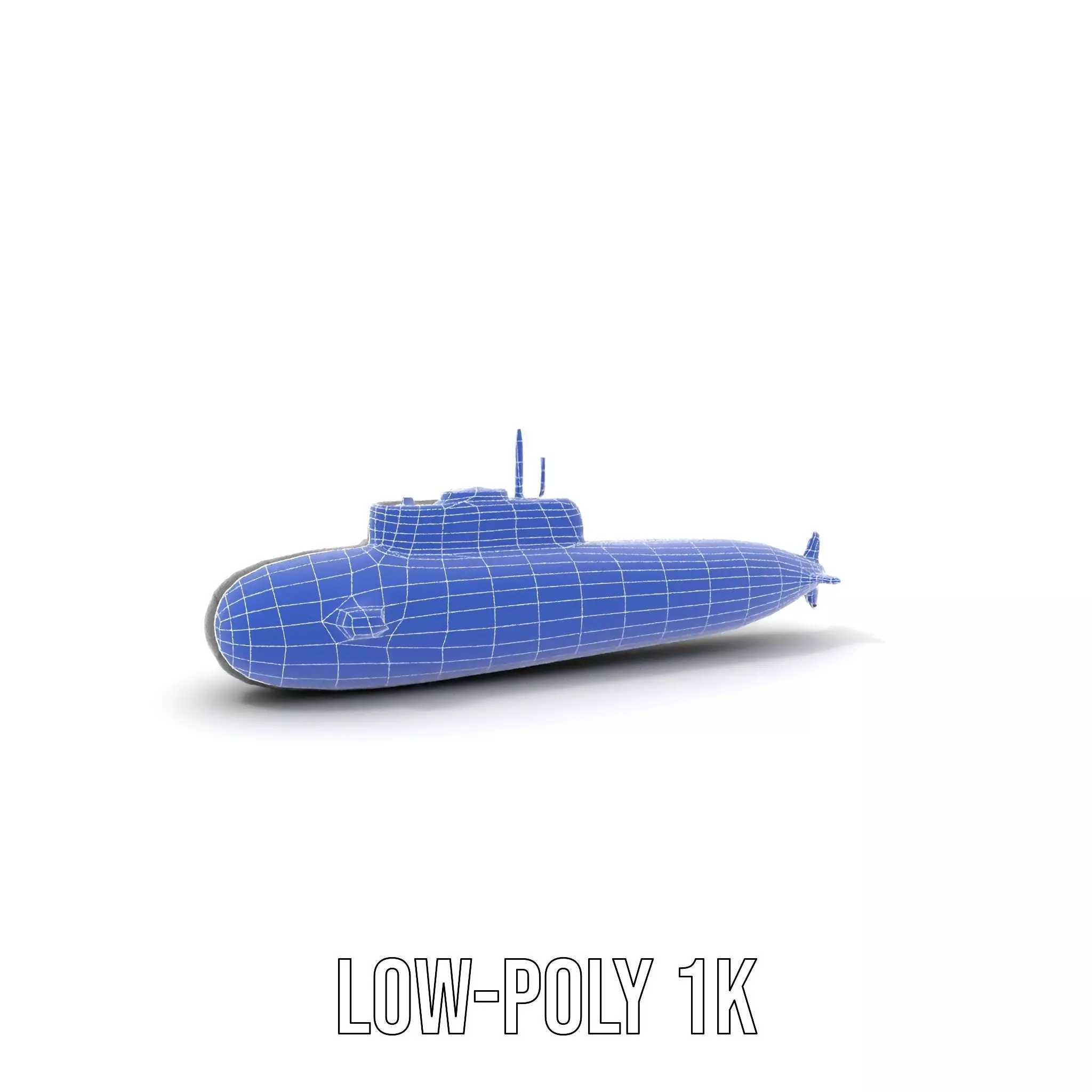 Sleek Submarine model pack Low-poly 3D model_7