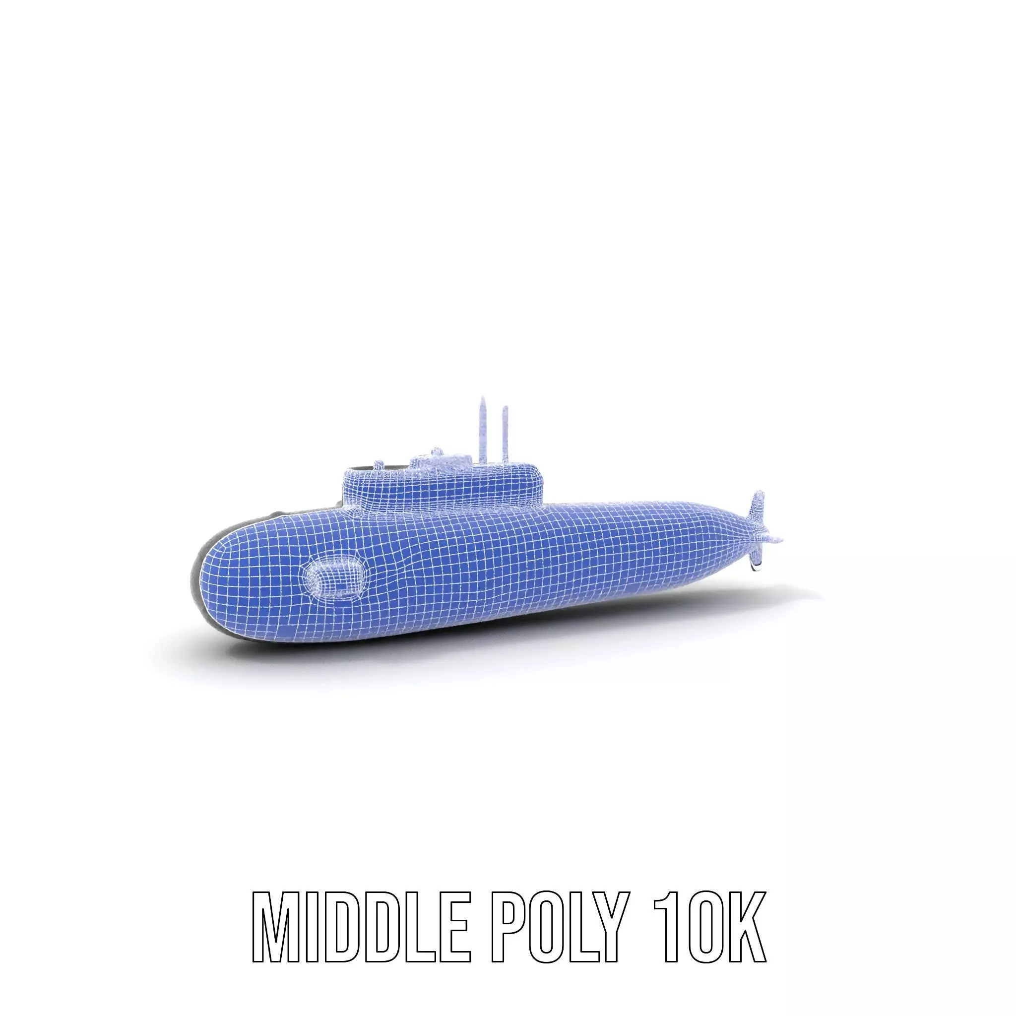 Sleek Submarine model pack Low-poly 3D model_26