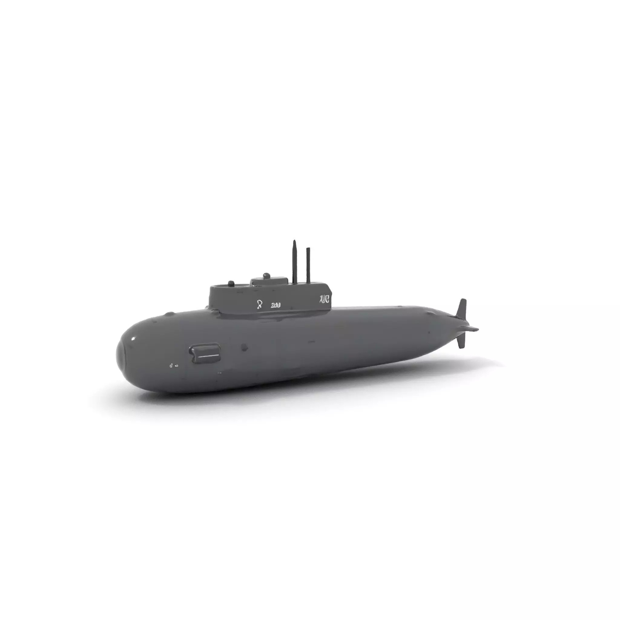 Sleek Submarine model pack Low-poly 3D model_0