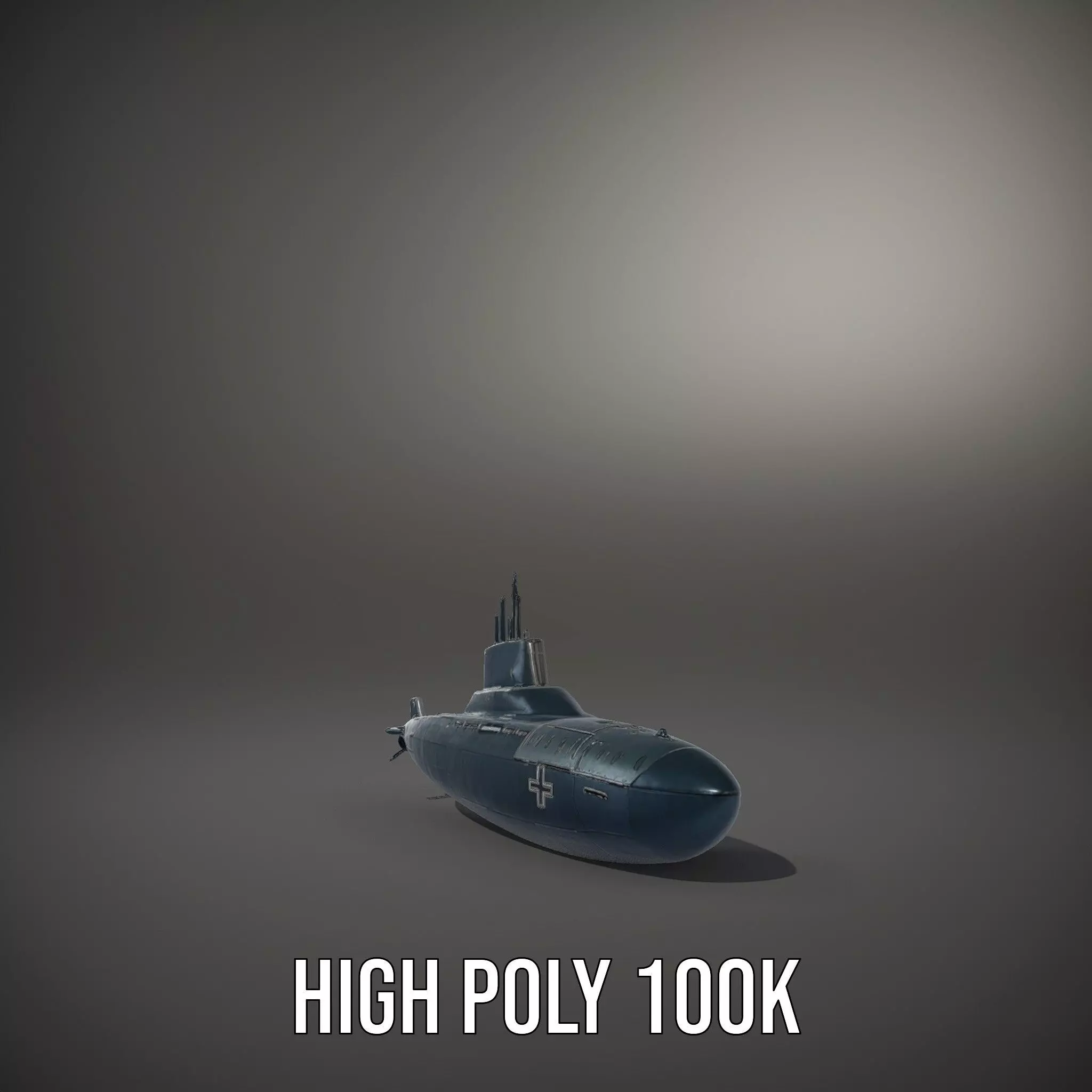 German Submarine Tactical model pack Low-poly 3D model_10