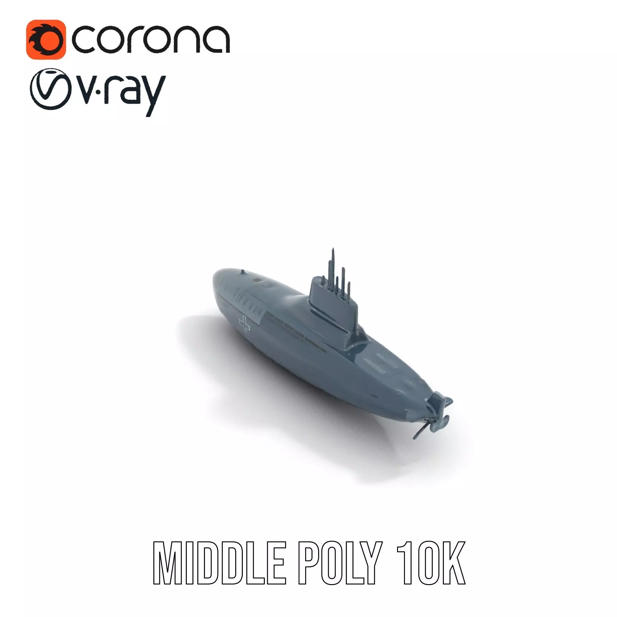 German Submarine Tactical model pack Low-poly 3D model_5