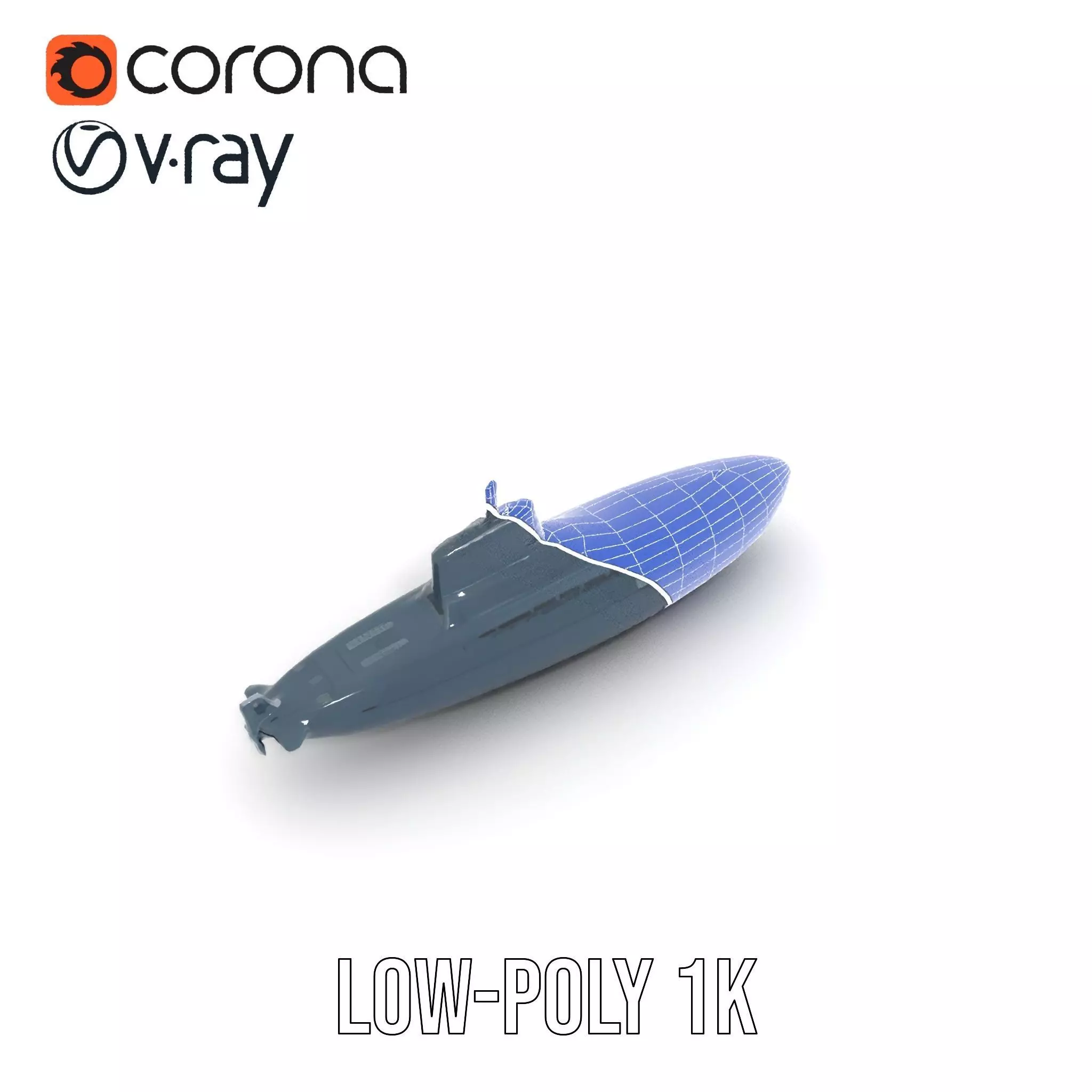 German Submarine Tactical model pack Low-poly 3D model_14