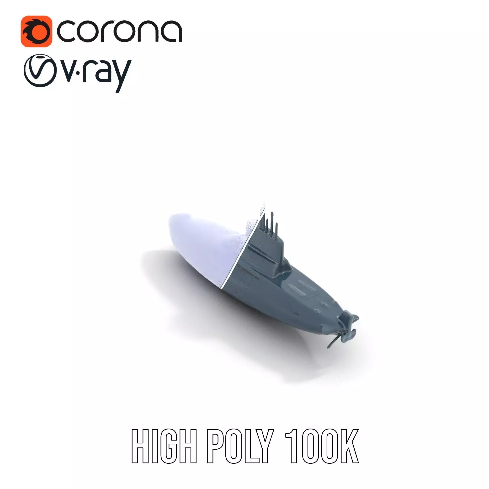 German Submarine Tactical model pack Low-poly 3D model_31