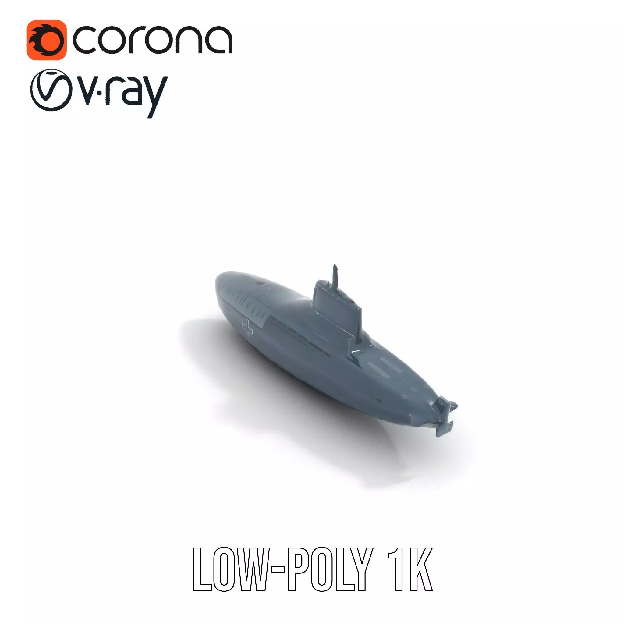 German Submarine Tactical model pack Low-poly 3D model_26