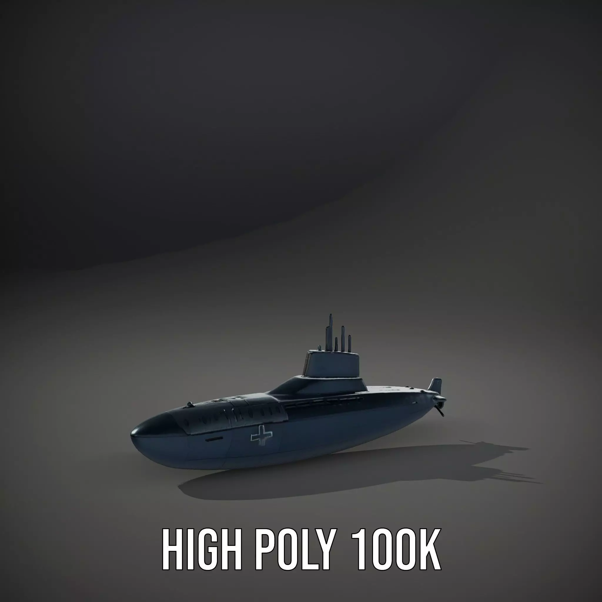 German Submarine Tactical model pack Low-poly 3D model_8