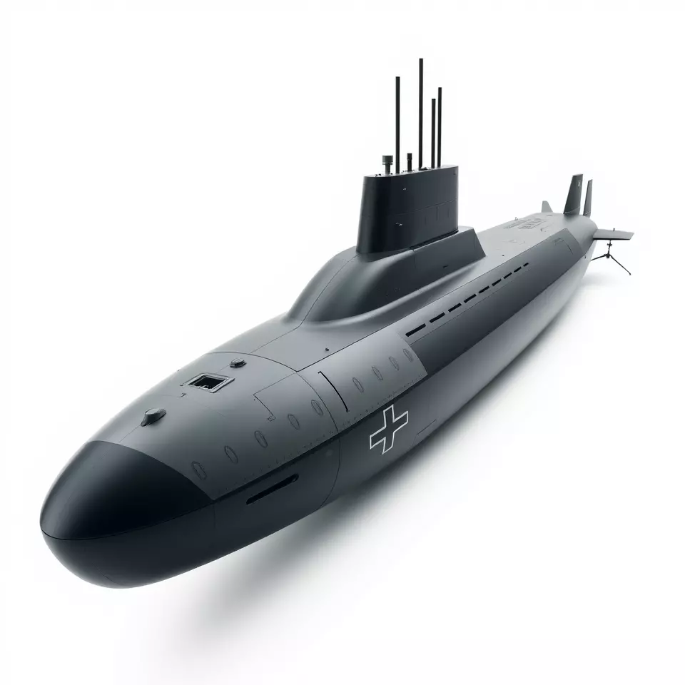 German Submarine Tactical model pack Low-poly 3D model_2