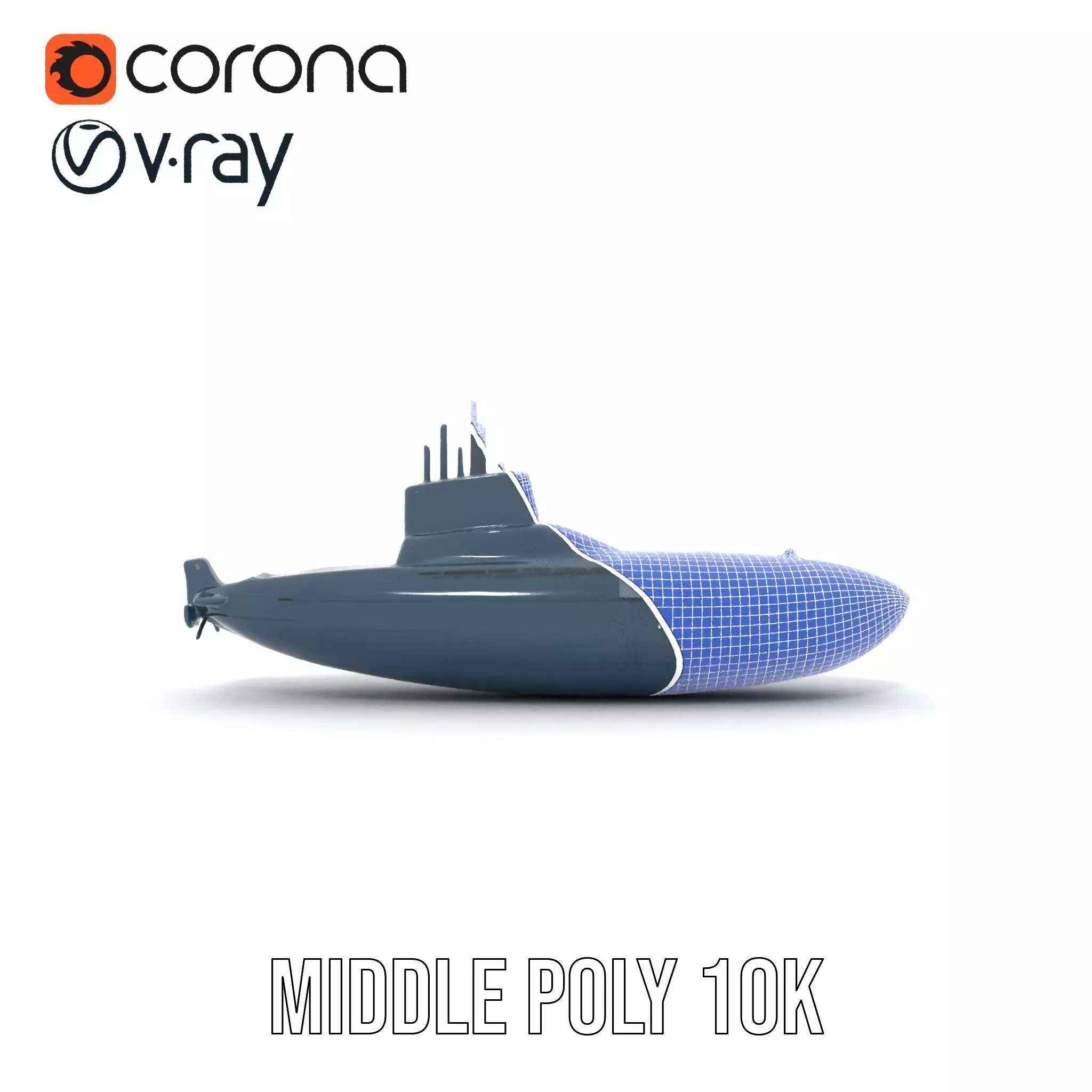 German Submarine Tactical model pack Low-poly 3D model_27