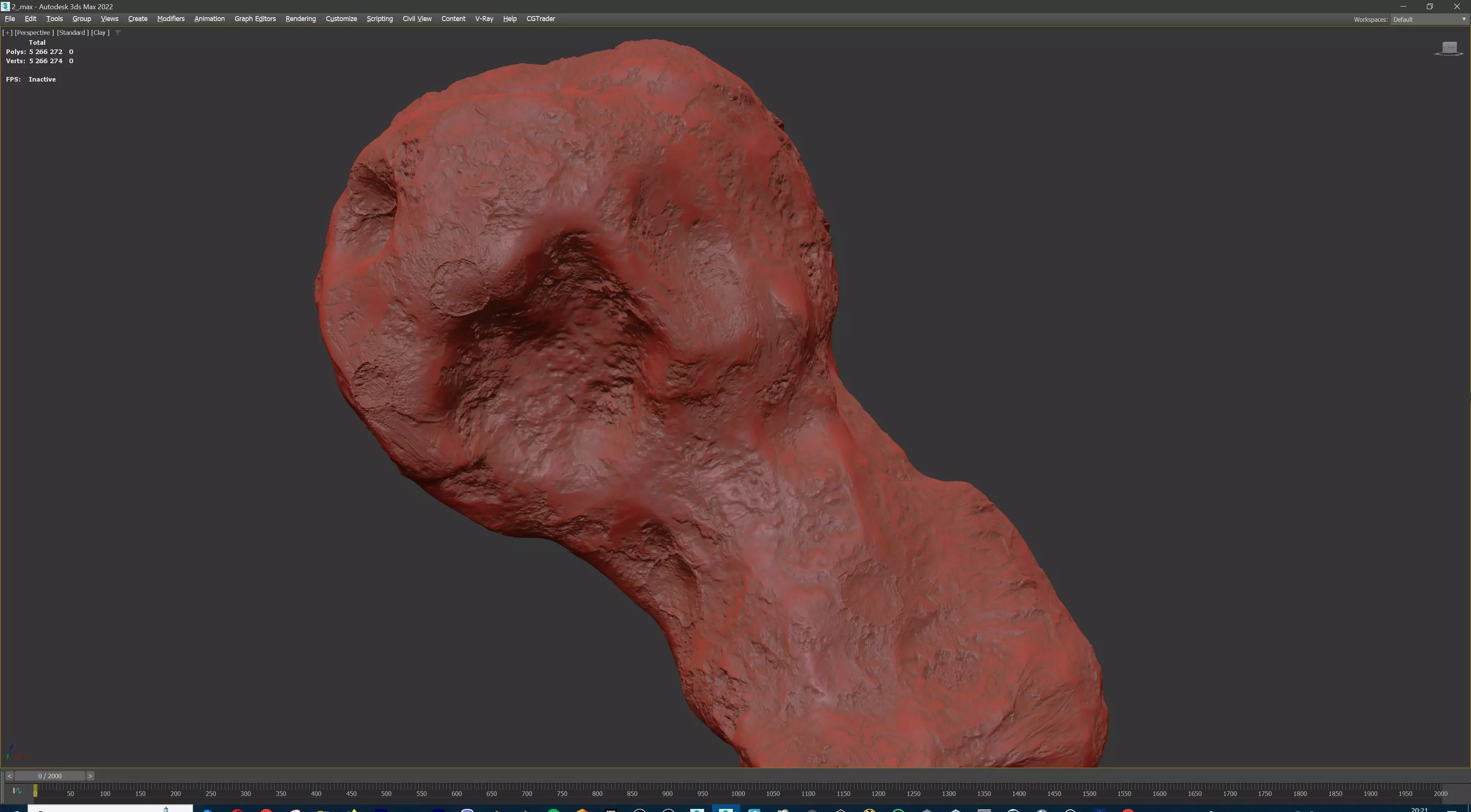 Space Asteroid STL 3D print model_14