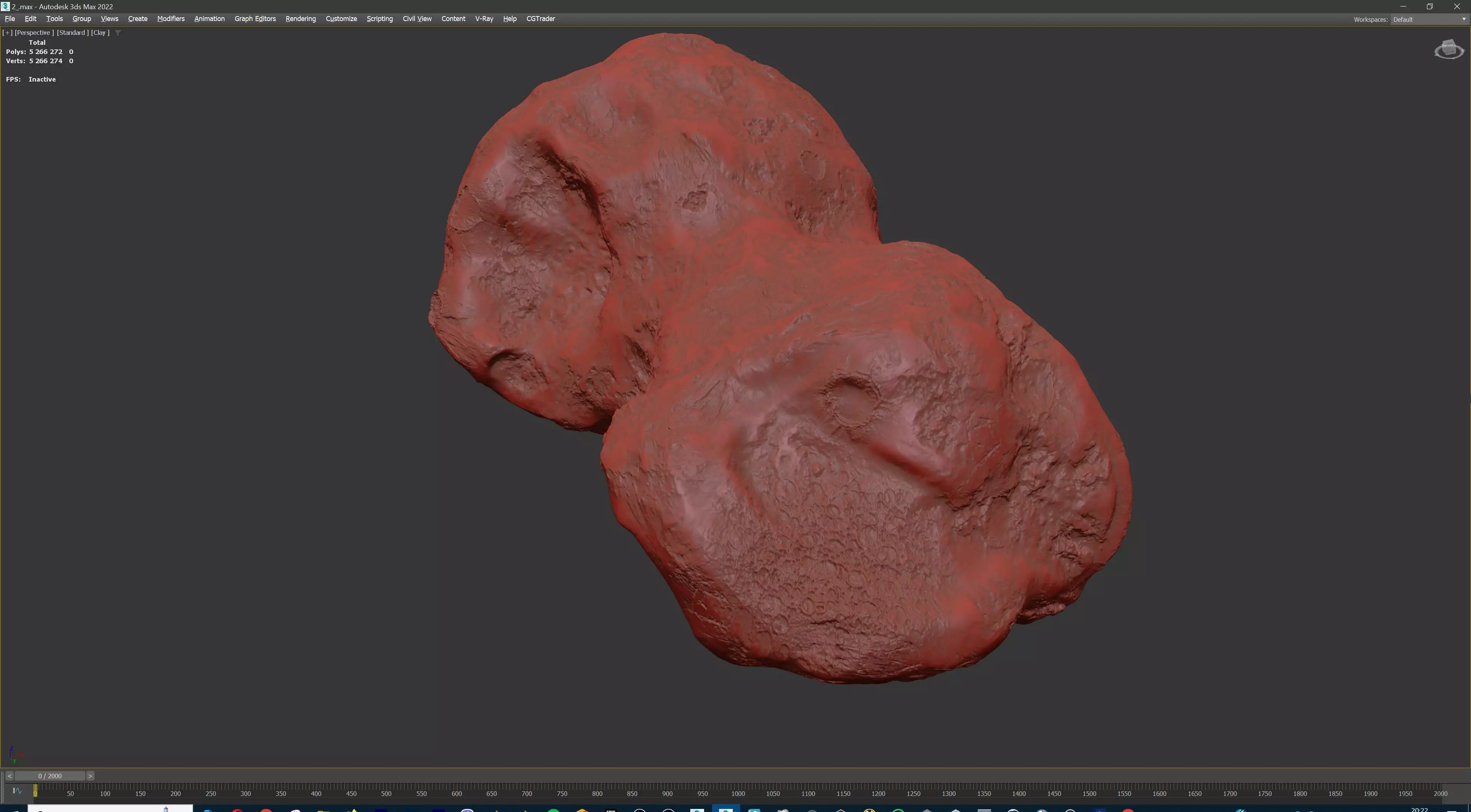 Space Asteroid STL 3D print model_17