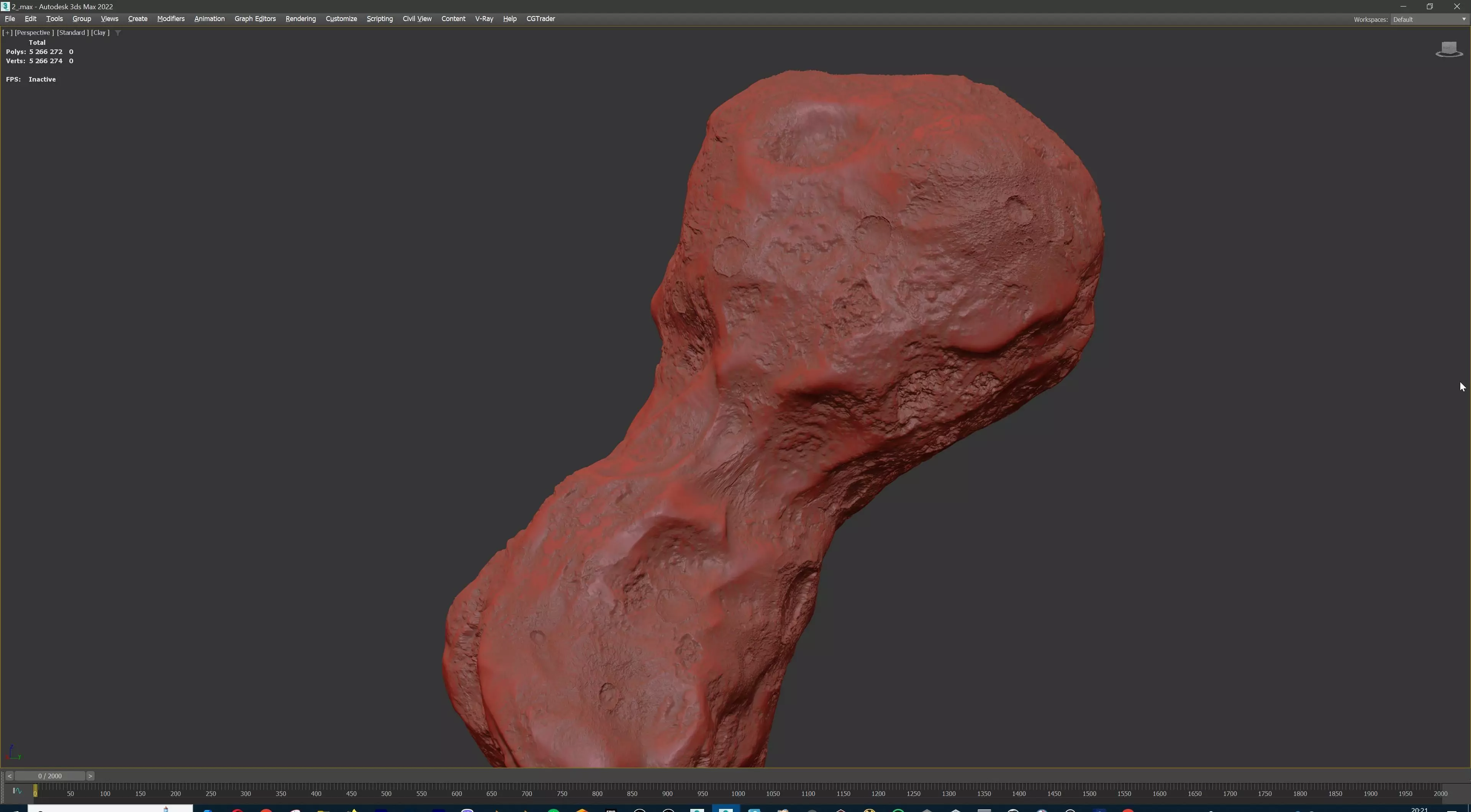 Space Asteroid STL 3D print model_15