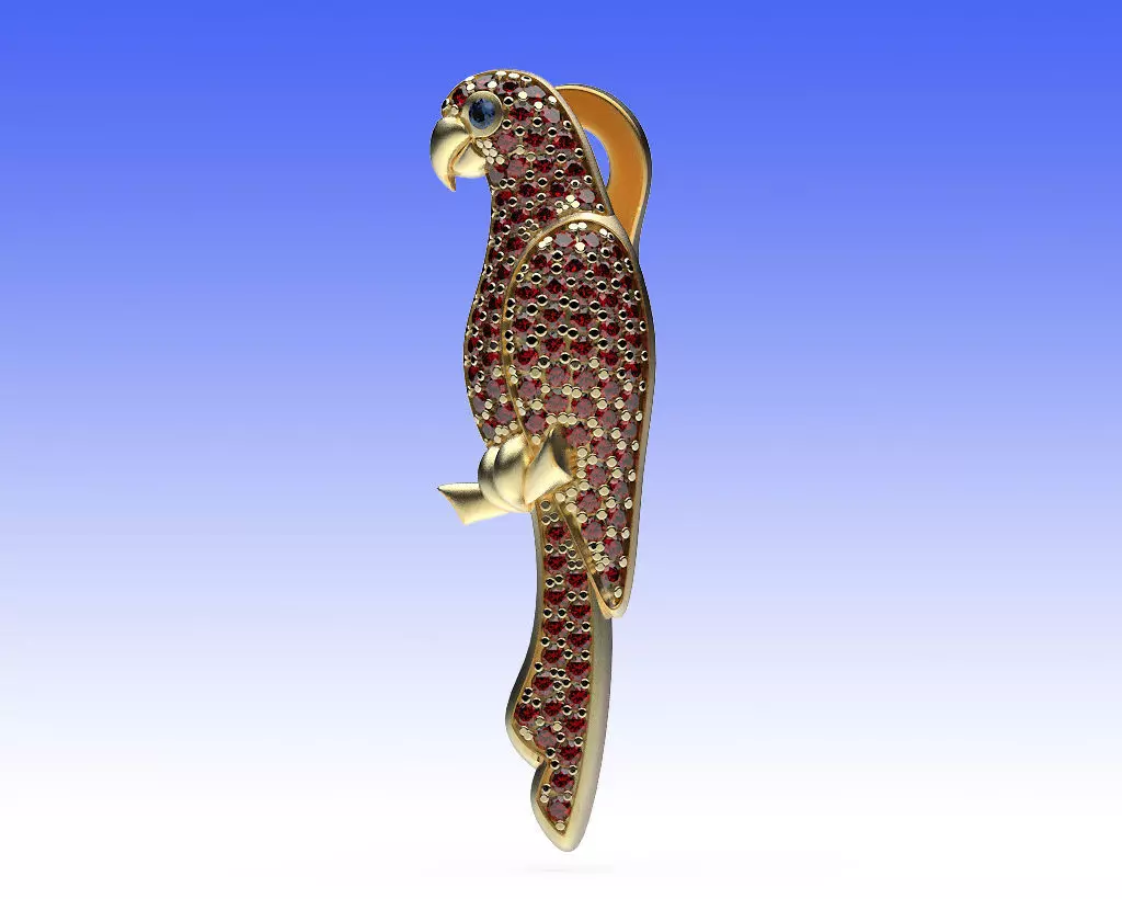 Earrings Parrot 3D print model_0