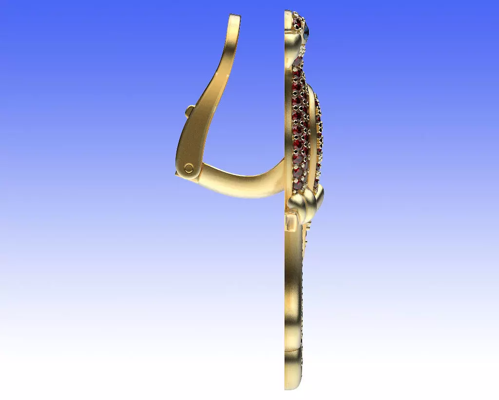 Earrings Parrot 3D print model_10