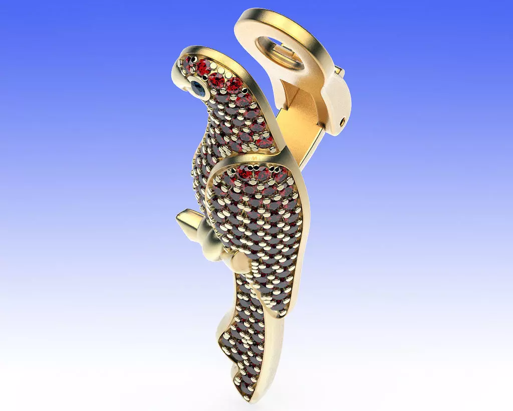 Earrings Parrot 3D print model_14