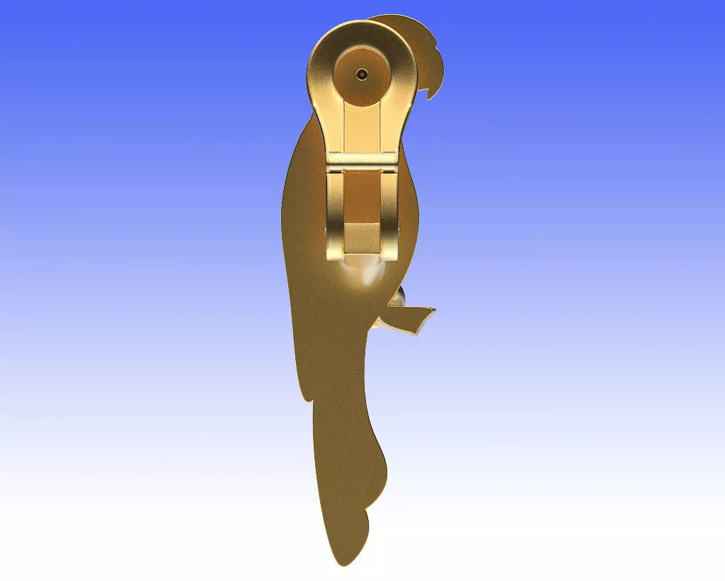 Earrings Parrot 3D print model_12