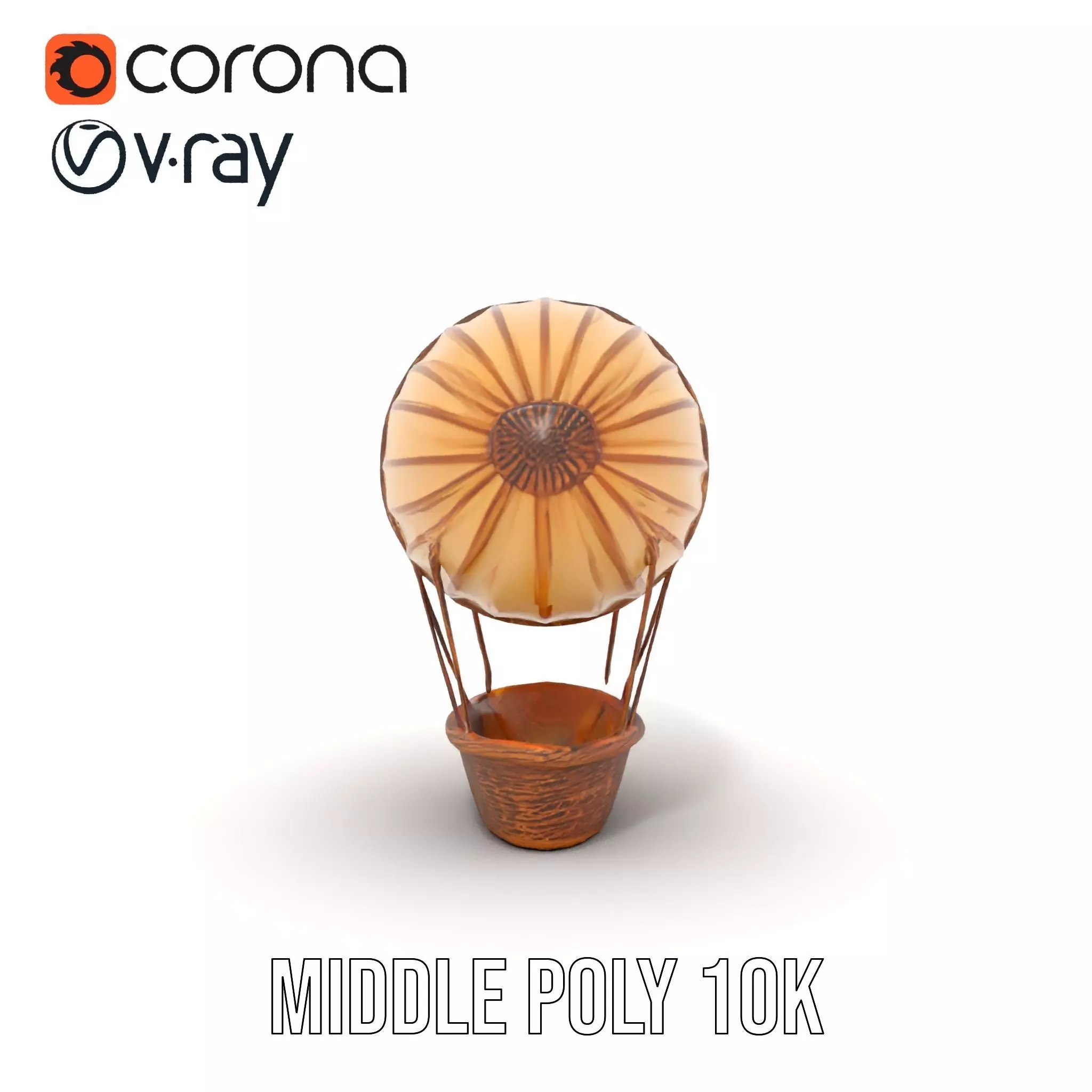 Vintage Zeppelin Balloon model pack Low-poly 3D model_20