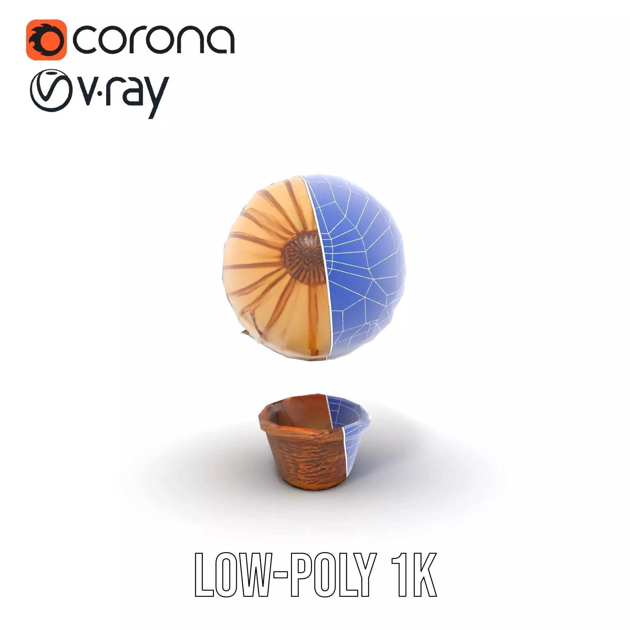 Vintage Zeppelin Balloon model pack Low-poly 3D model_18