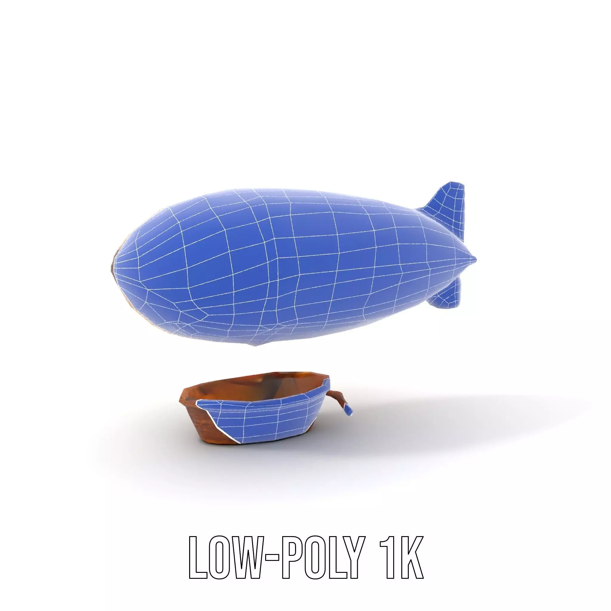 Vintage Zeppelin Balloon model pack Low-poly 3D model_24