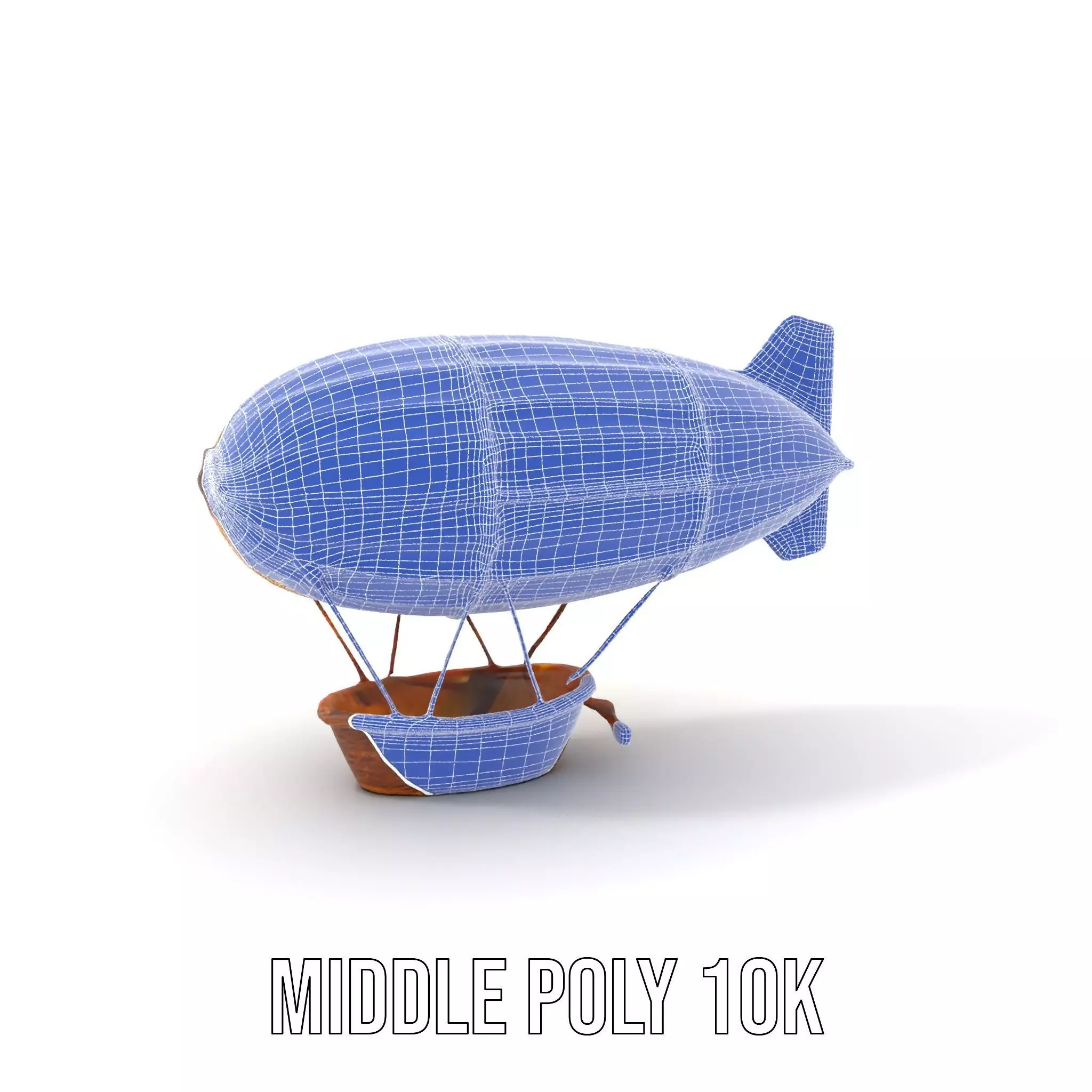Vintage Zeppelin Balloon model pack Low-poly 3D model_6