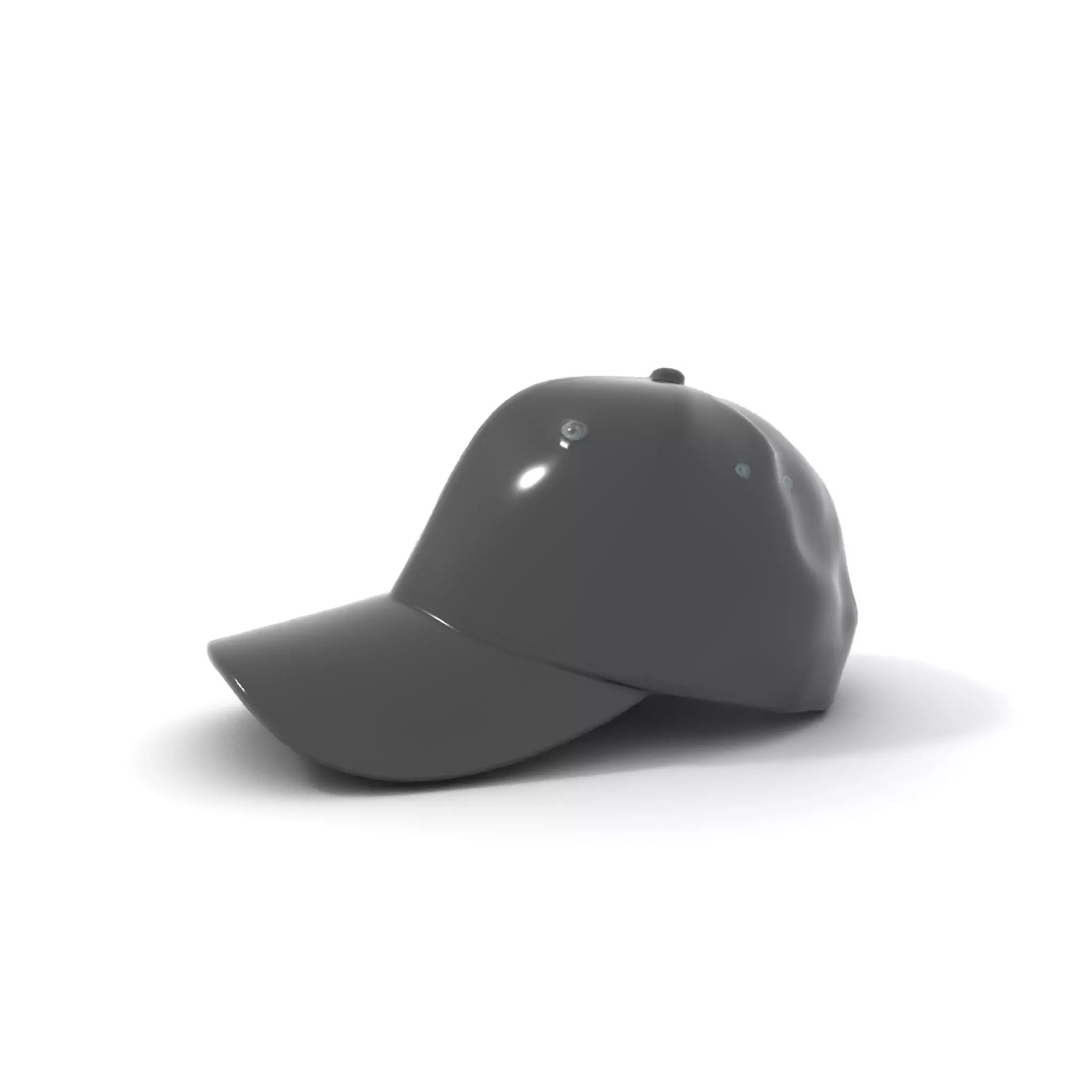 Sleek Black Cap model pack Low-poly 3D model_11