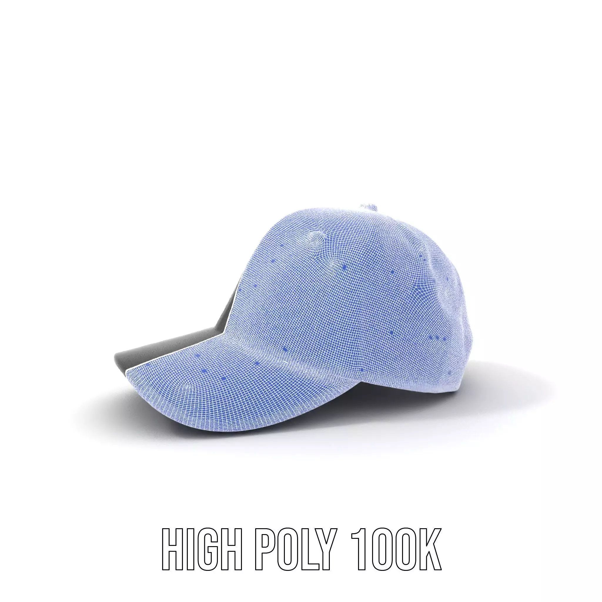 Sleek Black Cap model pack Low-poly 3D model_4