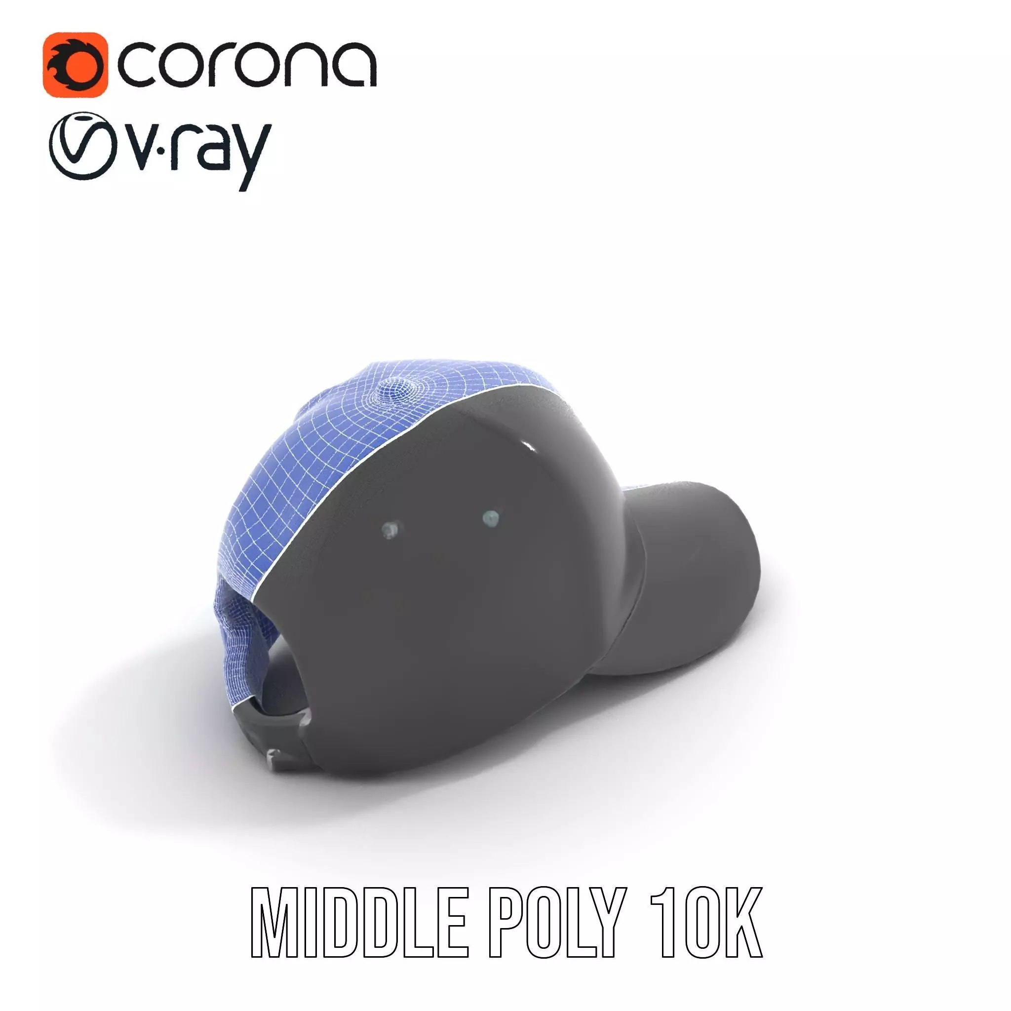 Sleek Black Cap model pack Low-poly 3D model_29