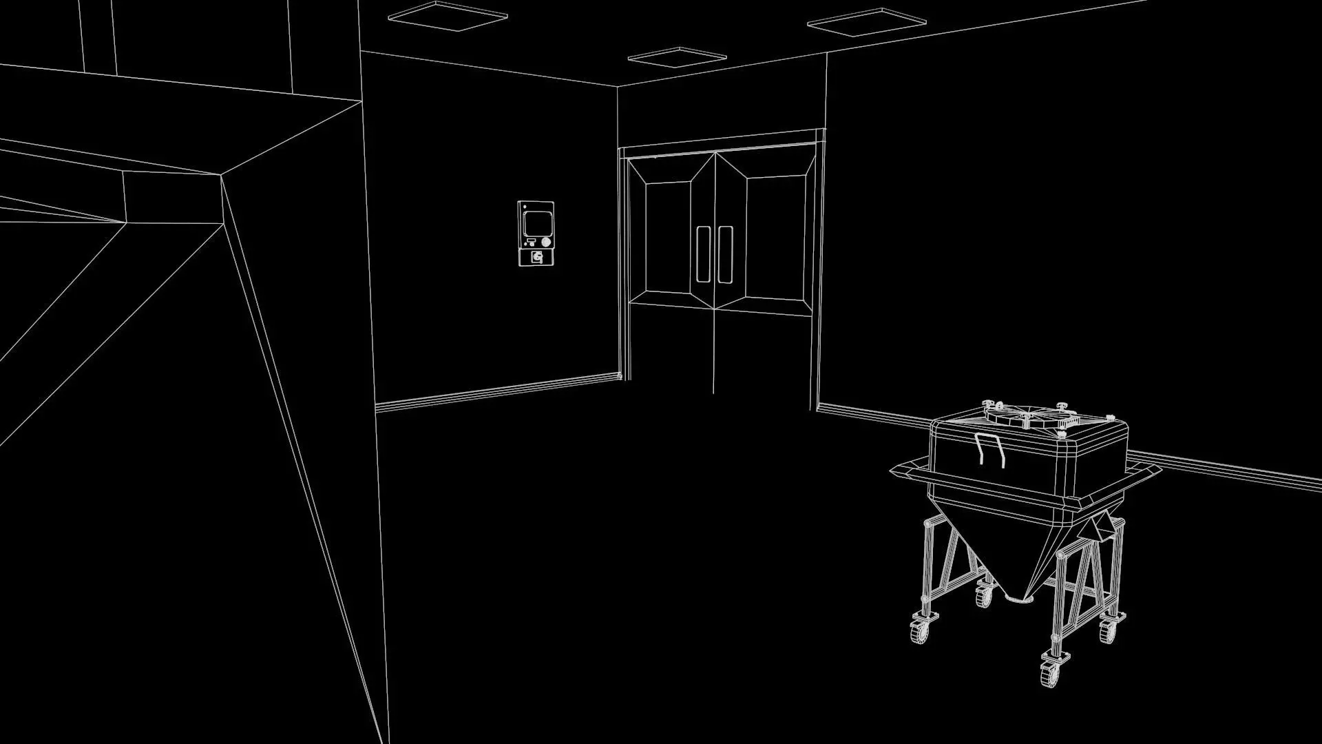 Reverse Laminar Air Flow RLAF - Dispensing booth Low-poly 3D model_14