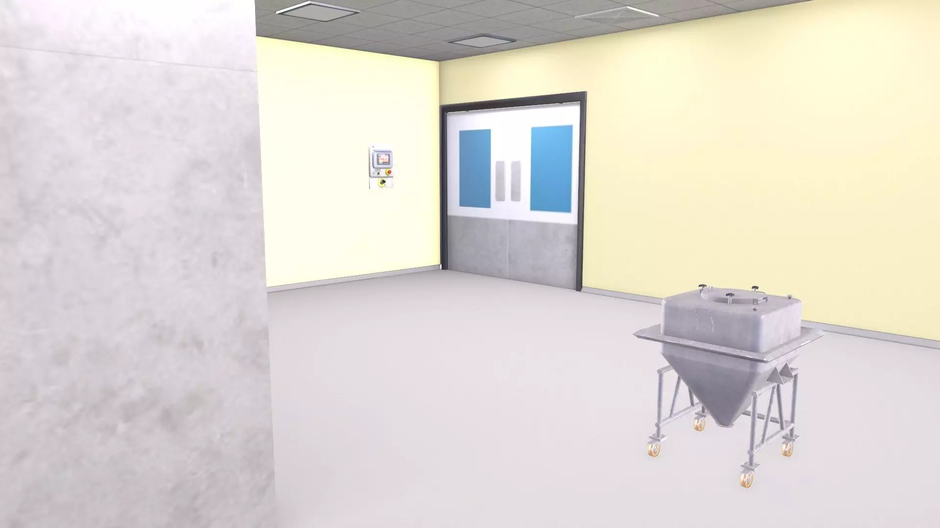 Reverse Laminar Air Flow RLAF - Dispensing booth Low-poly 3D model_10