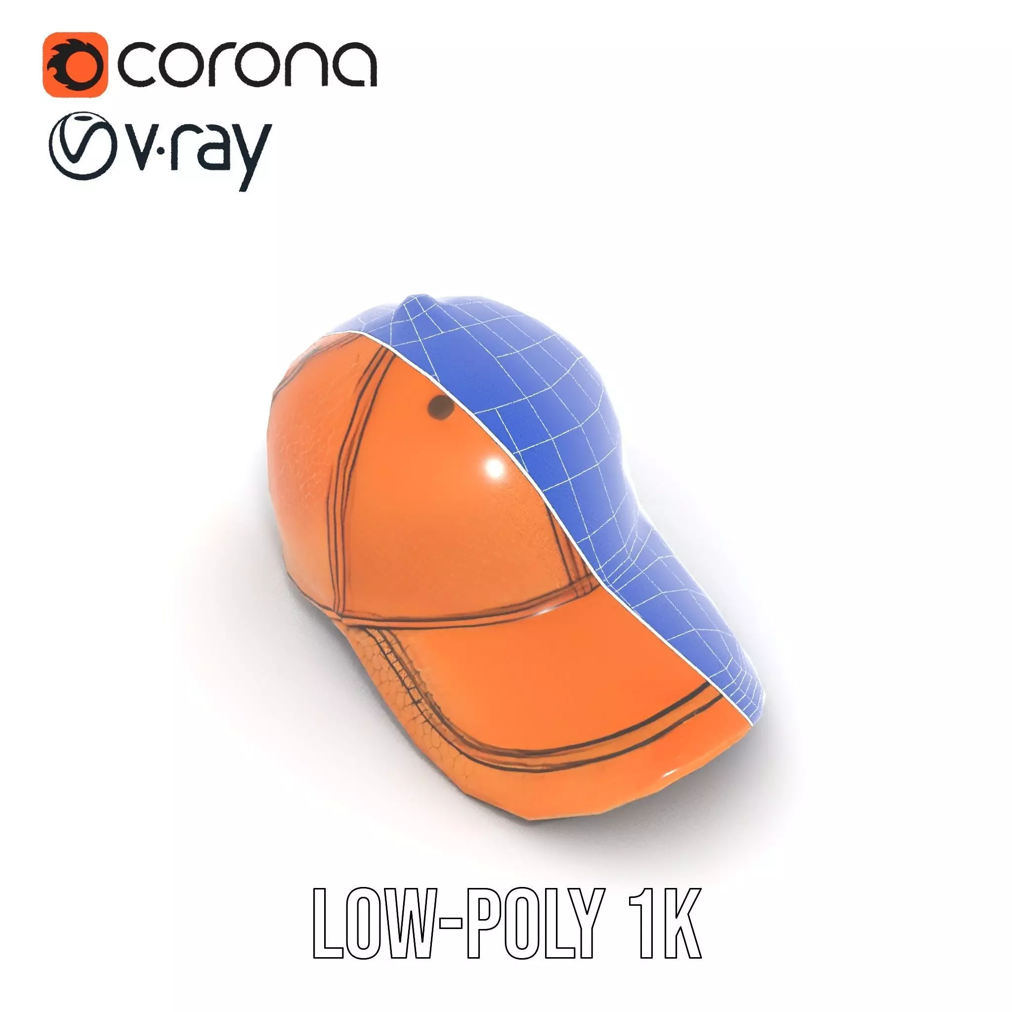 Textured Leather Cap model pack Low-poly 3D model_24