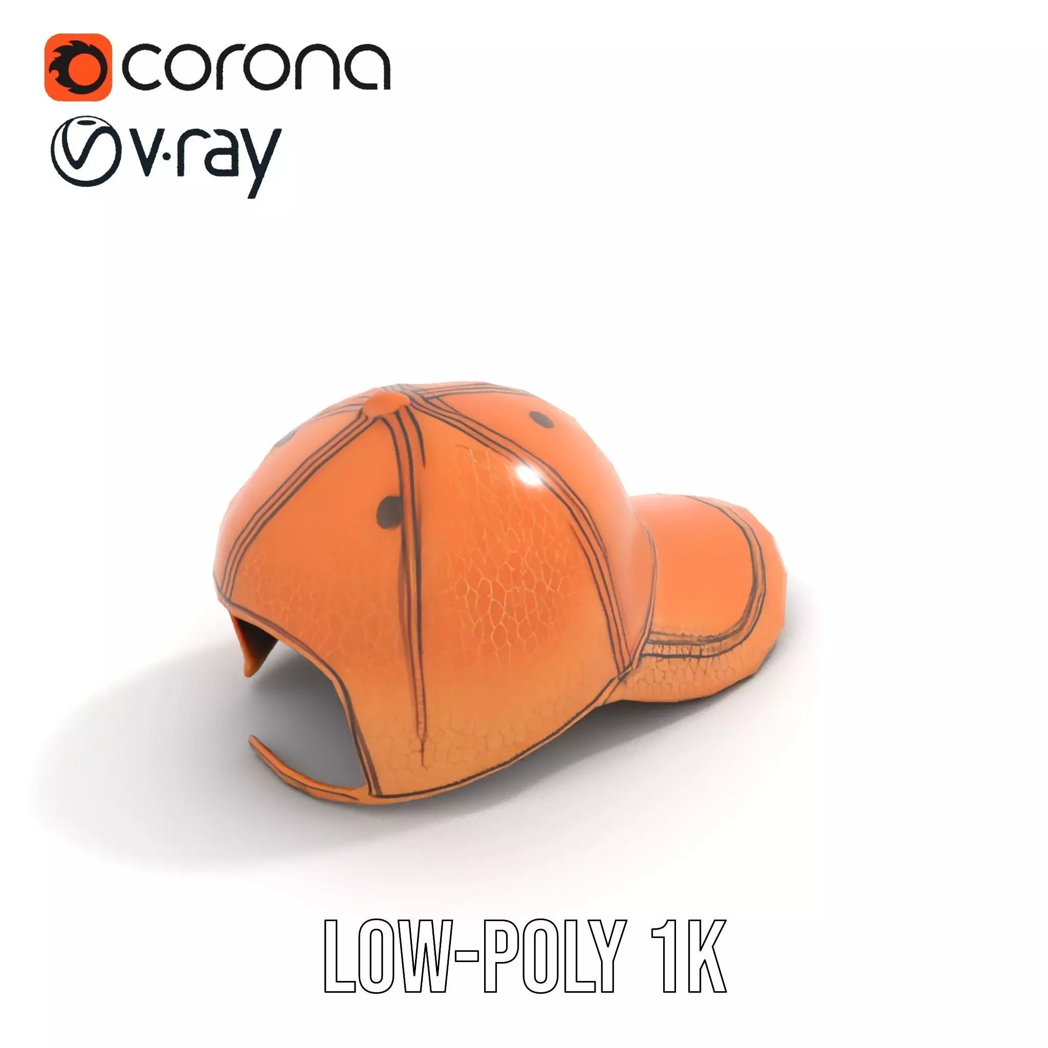 Textured Leather Cap model pack Low-poly 3D model_21