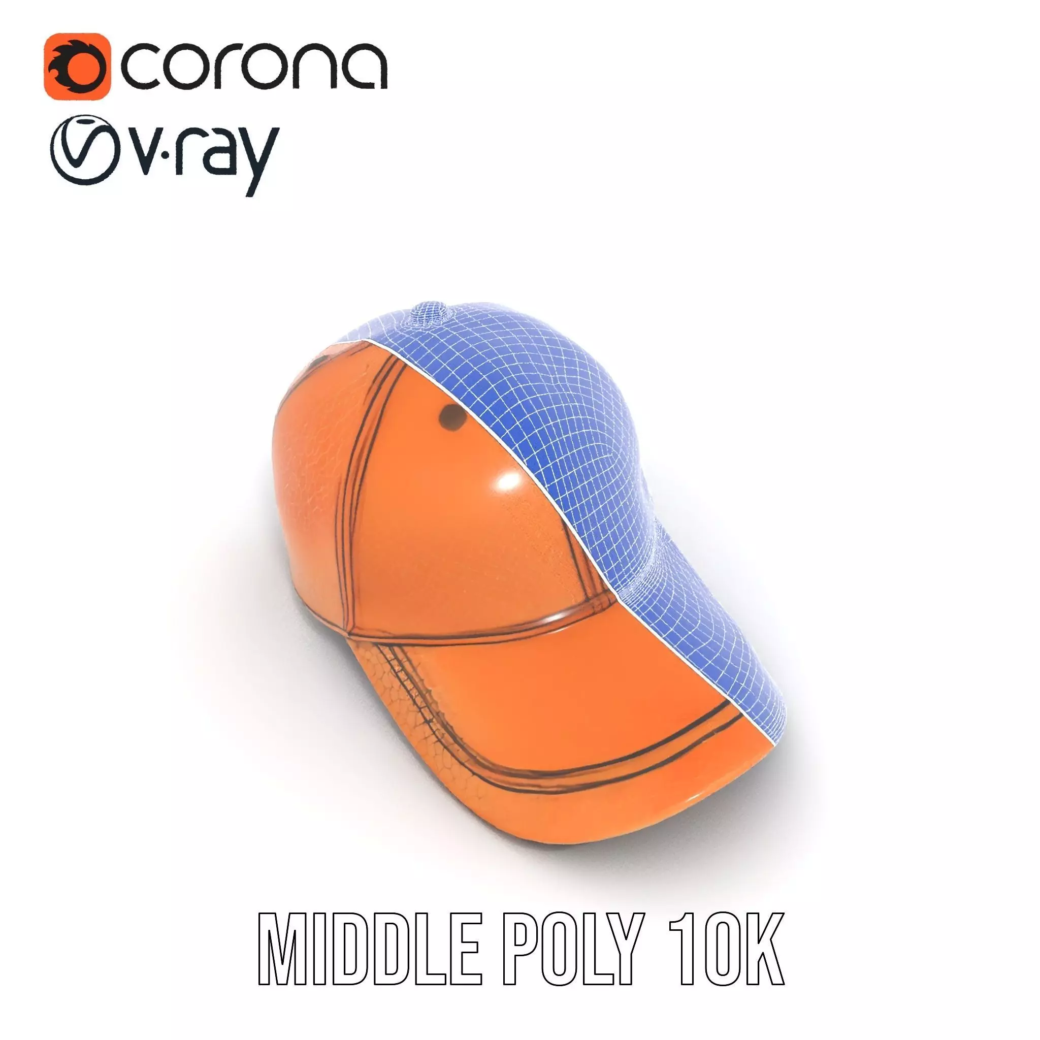 Textured Leather Cap model pack Low-poly 3D model_17