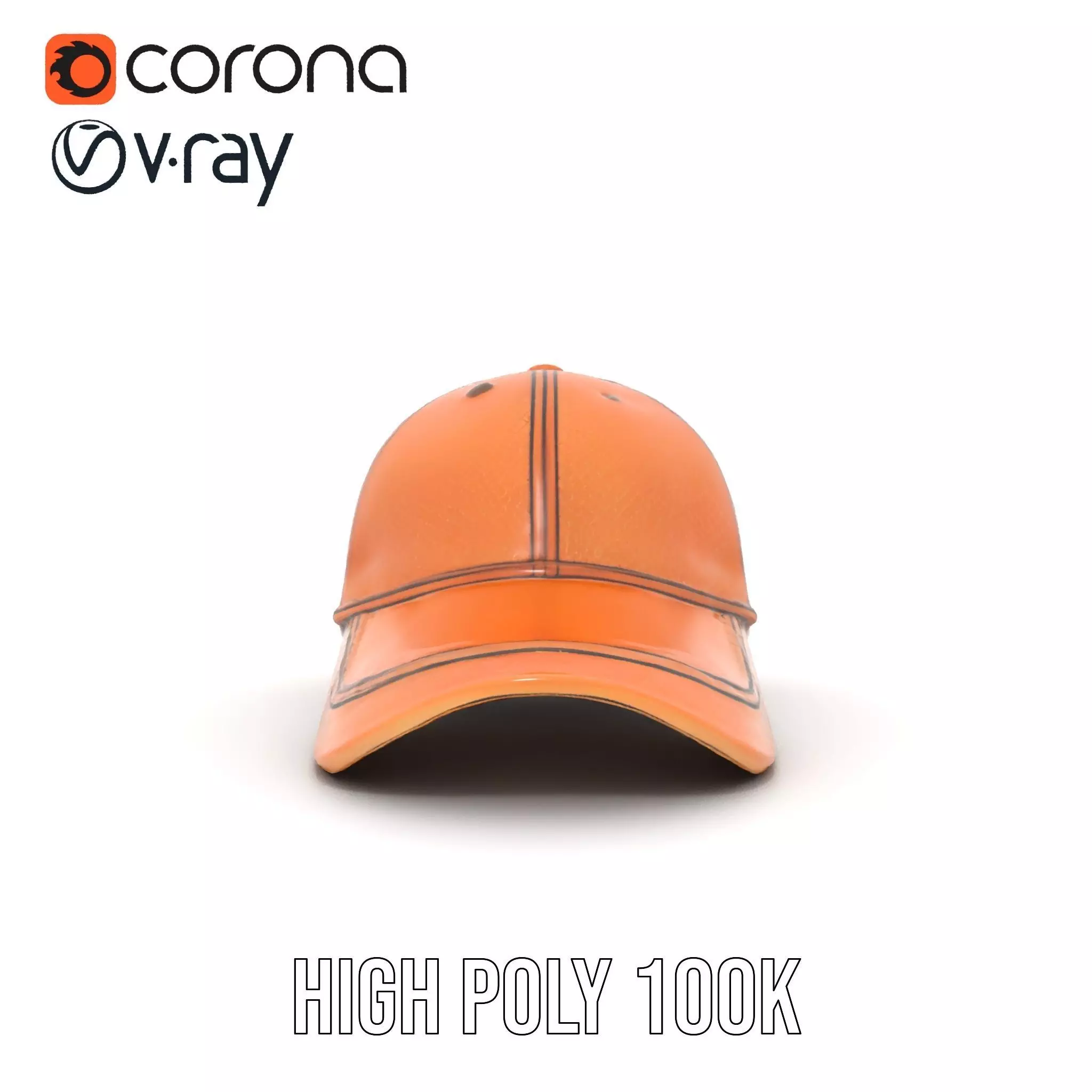 Textured Leather Cap model pack Low-poly 3D model_28