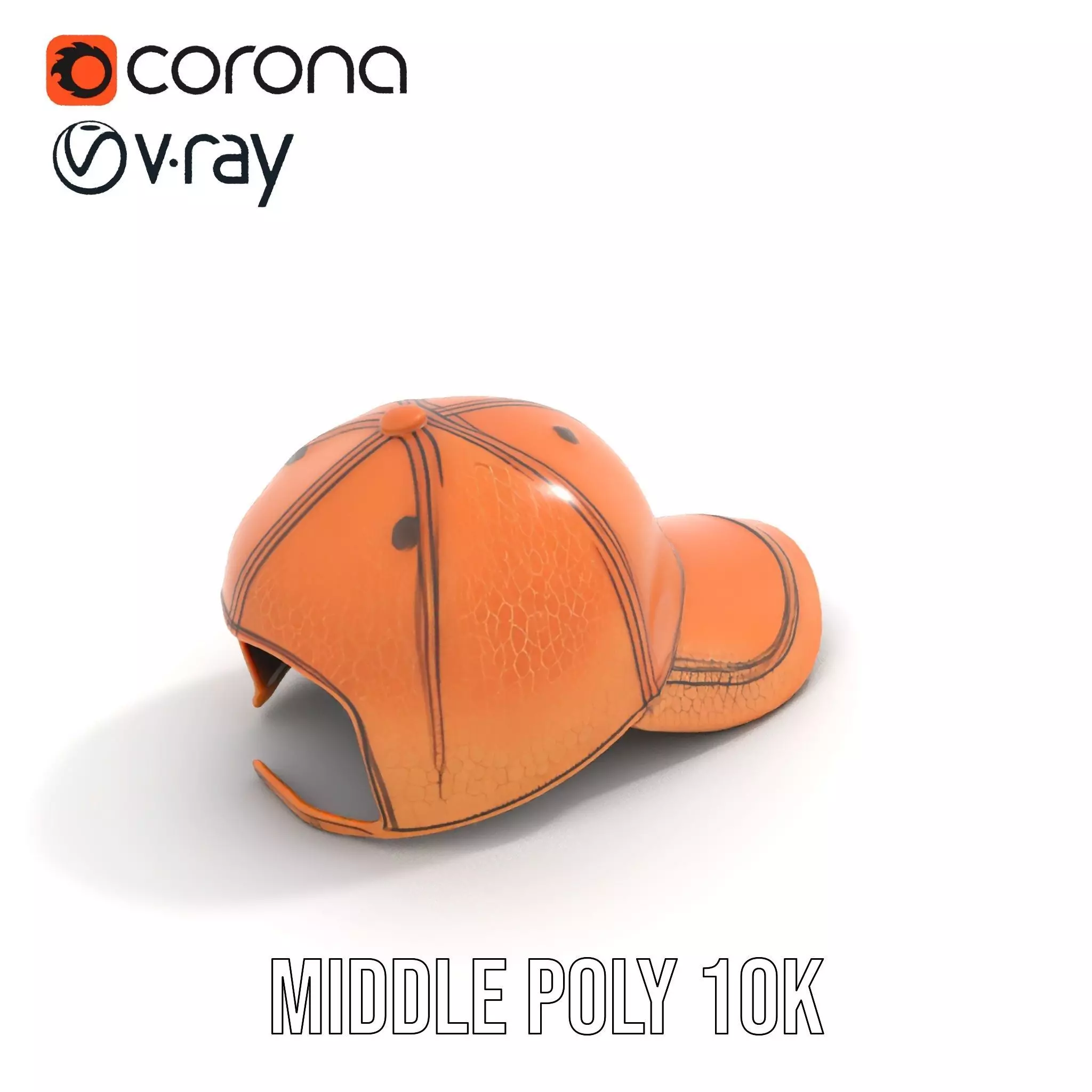 Textured Leather Cap model pack Low-poly 3D model_6