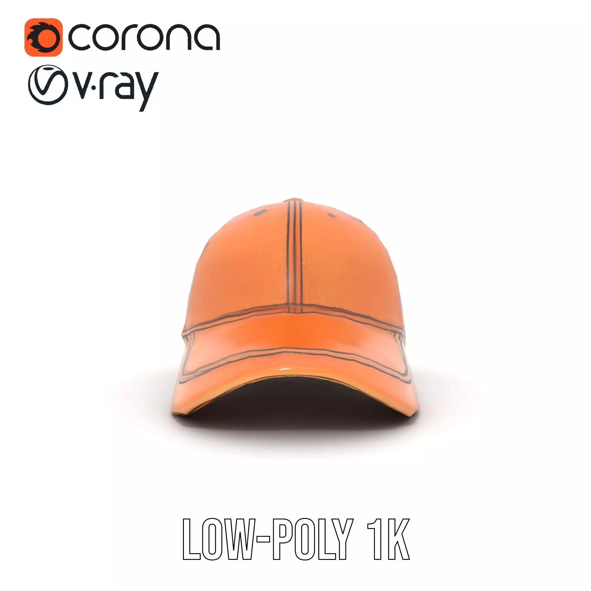 Textured Leather Cap model pack Low-poly 3D model_12