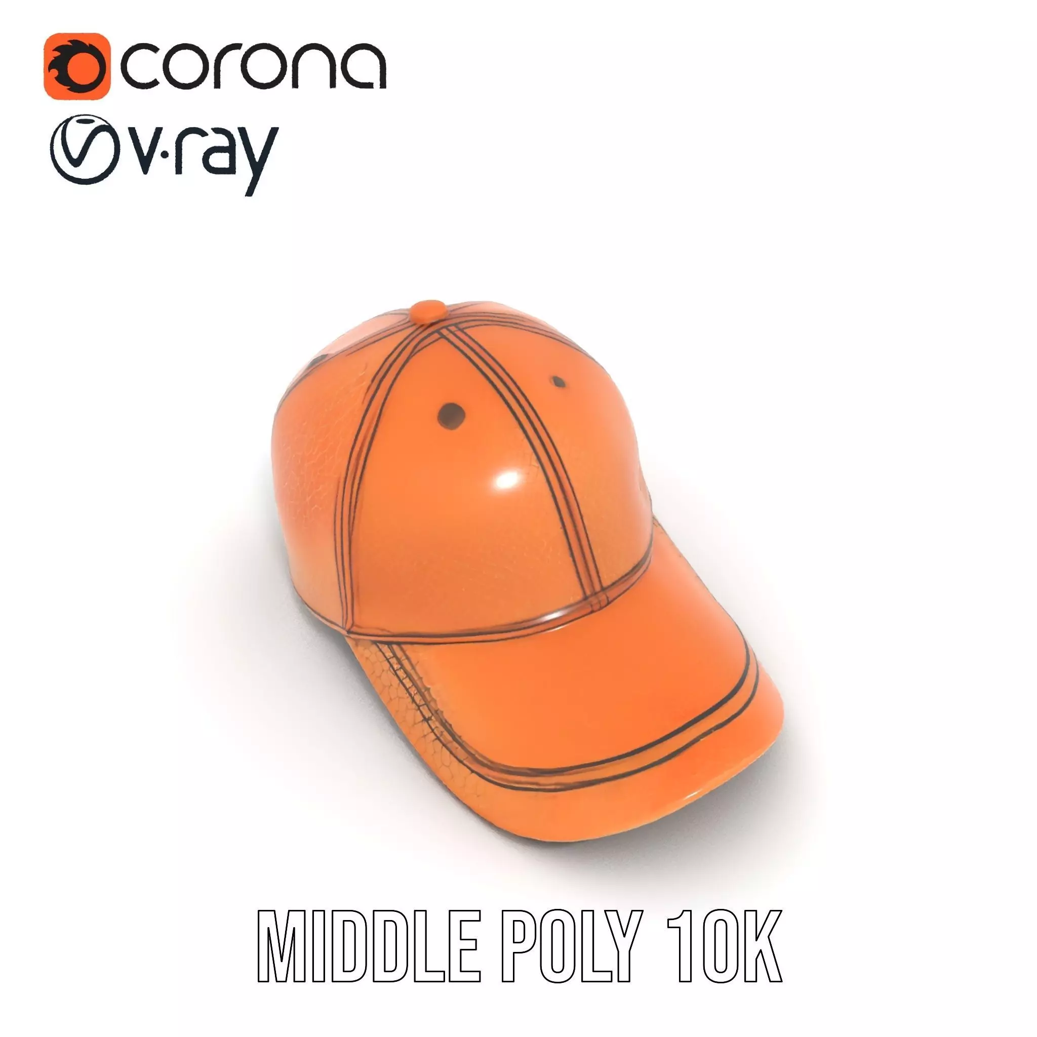 Textured Leather Cap model pack Low-poly 3D model_11