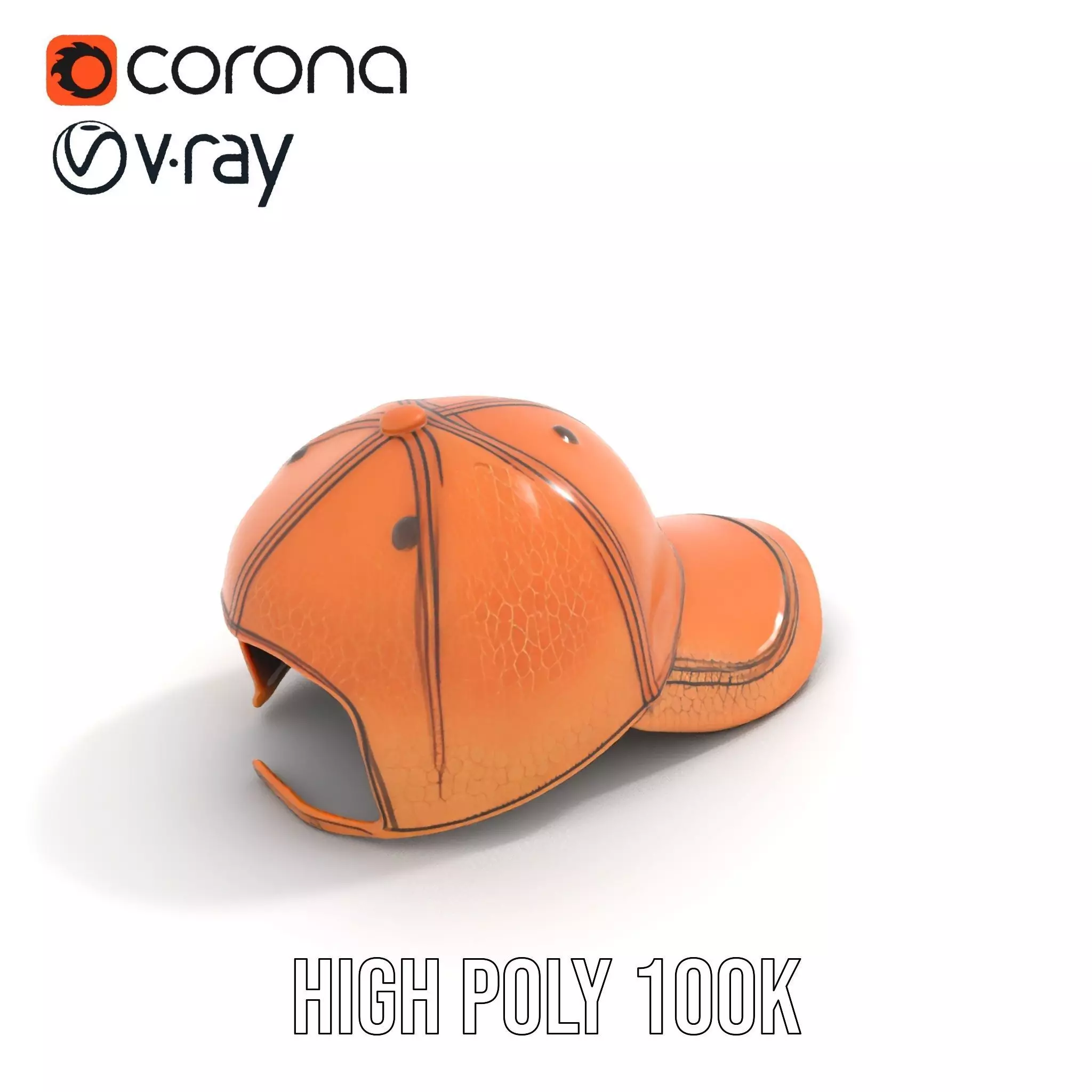 Textured Leather Cap model pack Low-poly 3D model_25