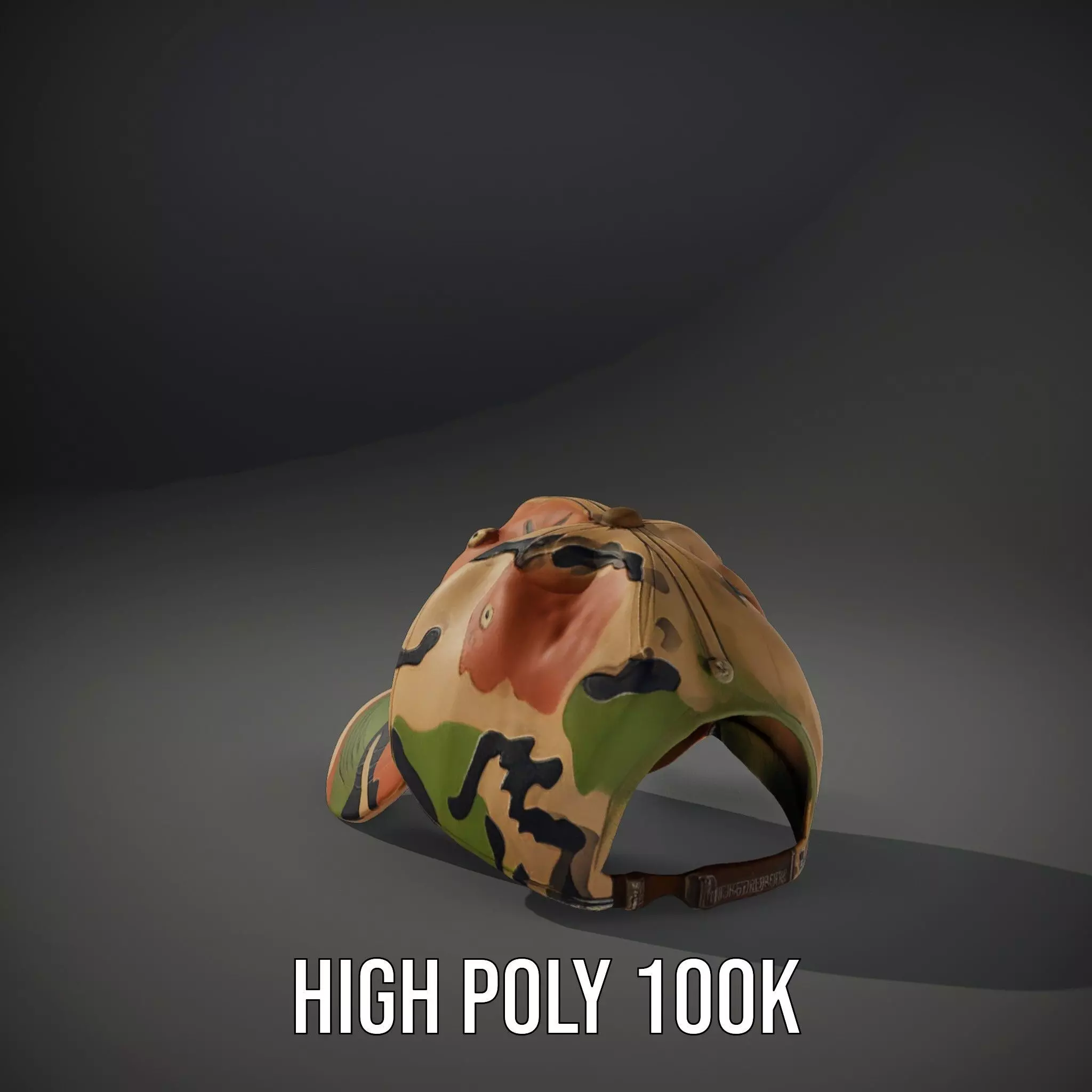 Camouflage Baseball Cap model pack Low-poly 3D model_8