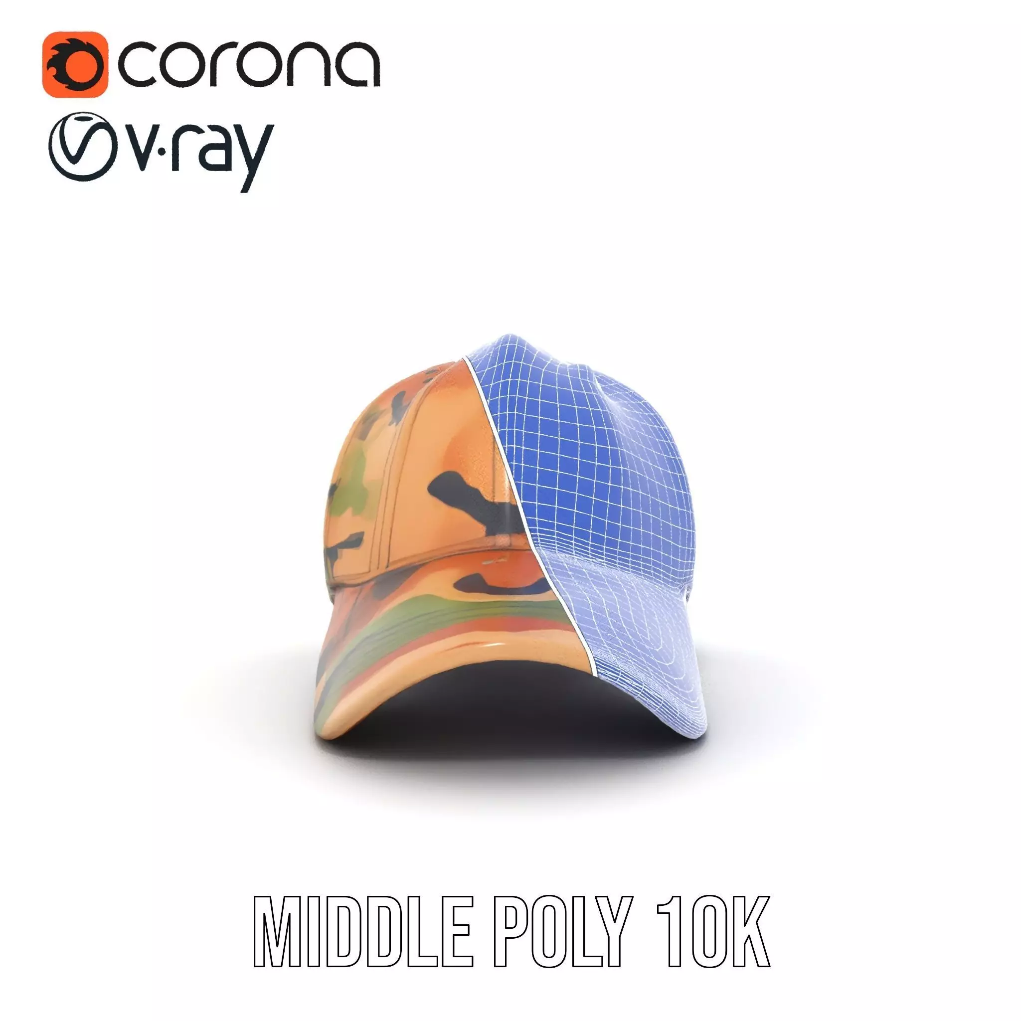 Camouflage Baseball Cap model pack Low-poly 3D model_30