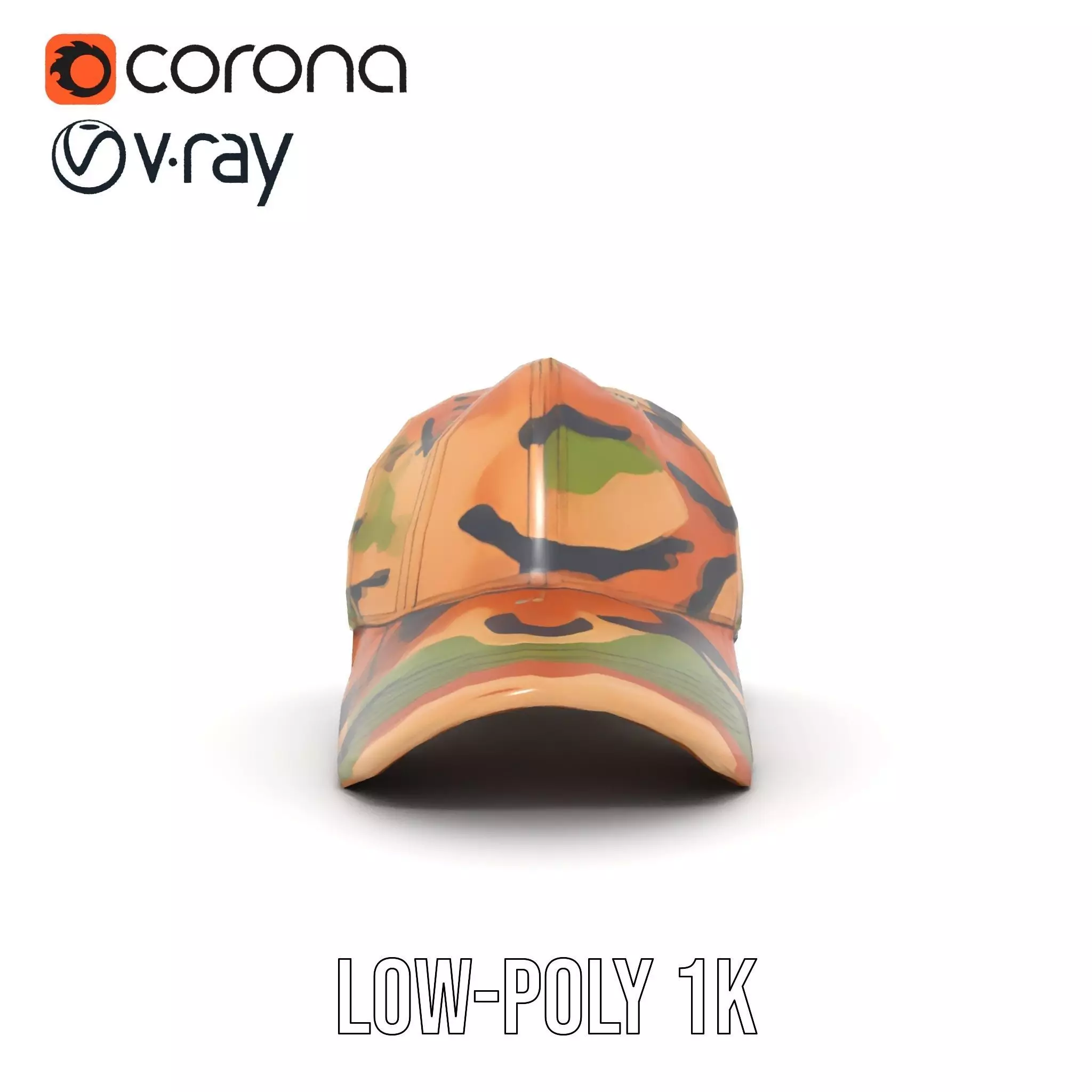 Camouflage Baseball Cap model pack Low-poly 3D model_19