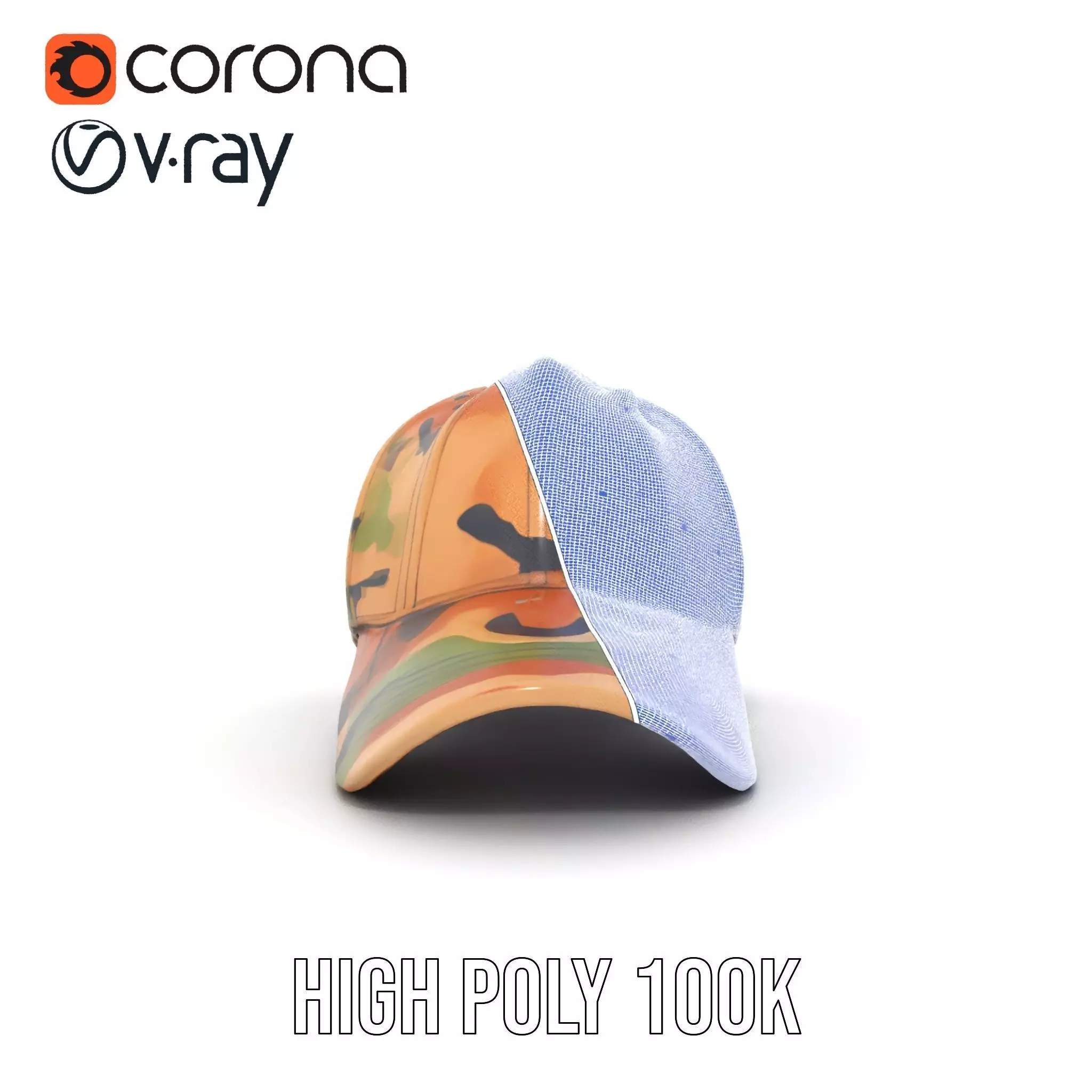 Camouflage Baseball Cap model pack Low-poly 3D model_32