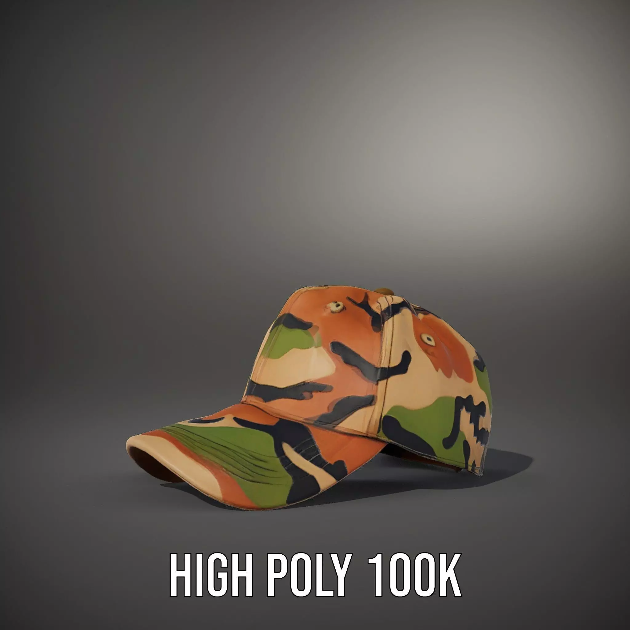 Camouflage Baseball Cap model pack Low-poly 3D model_10