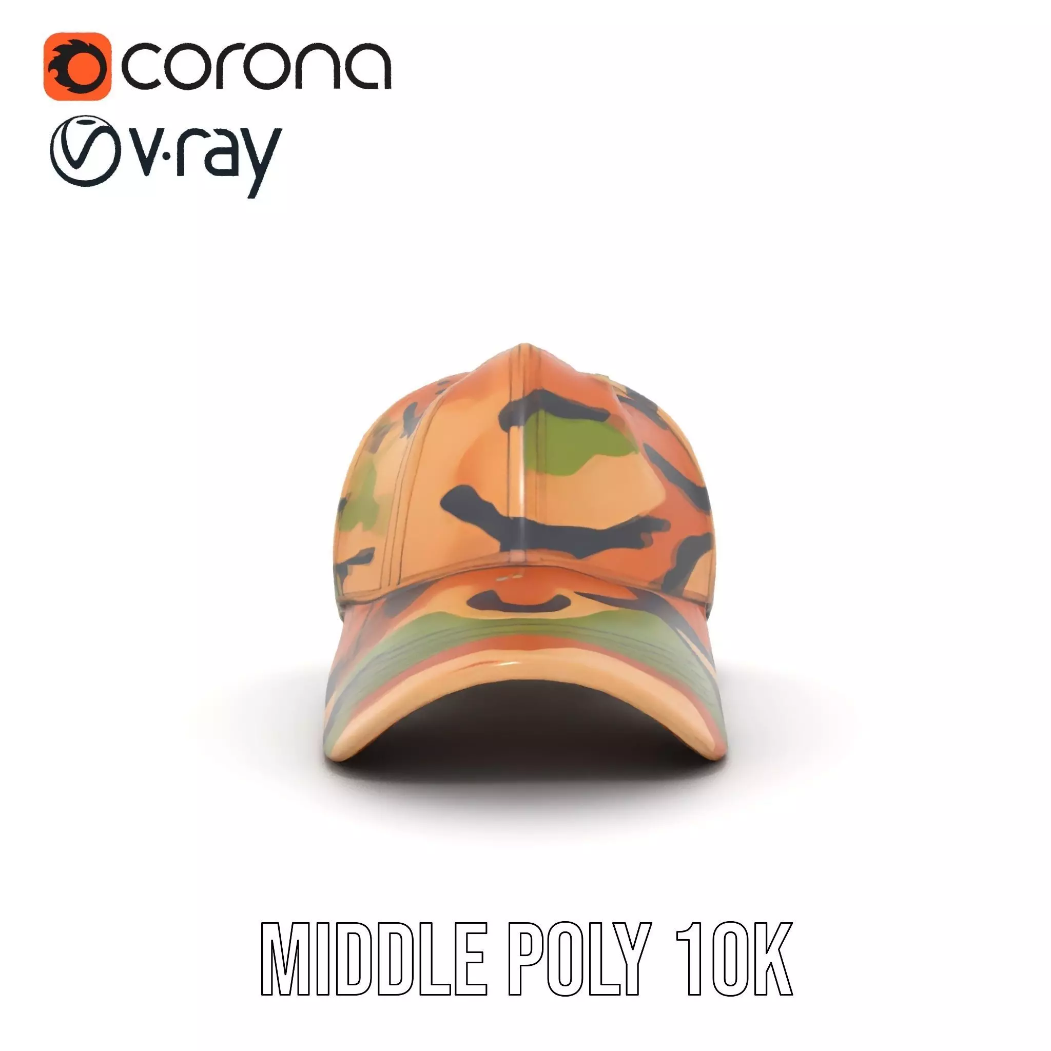 Camouflage Baseball Cap model pack Low-poly 3D model_24