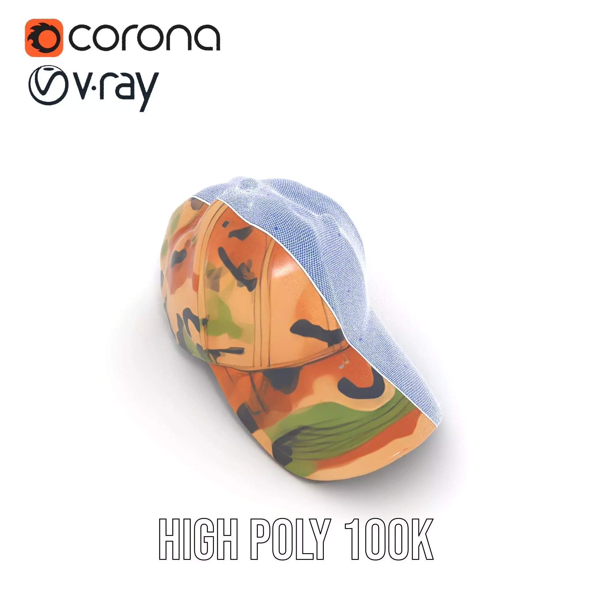 Camouflage Baseball Cap model pack Low-poly 3D model_29