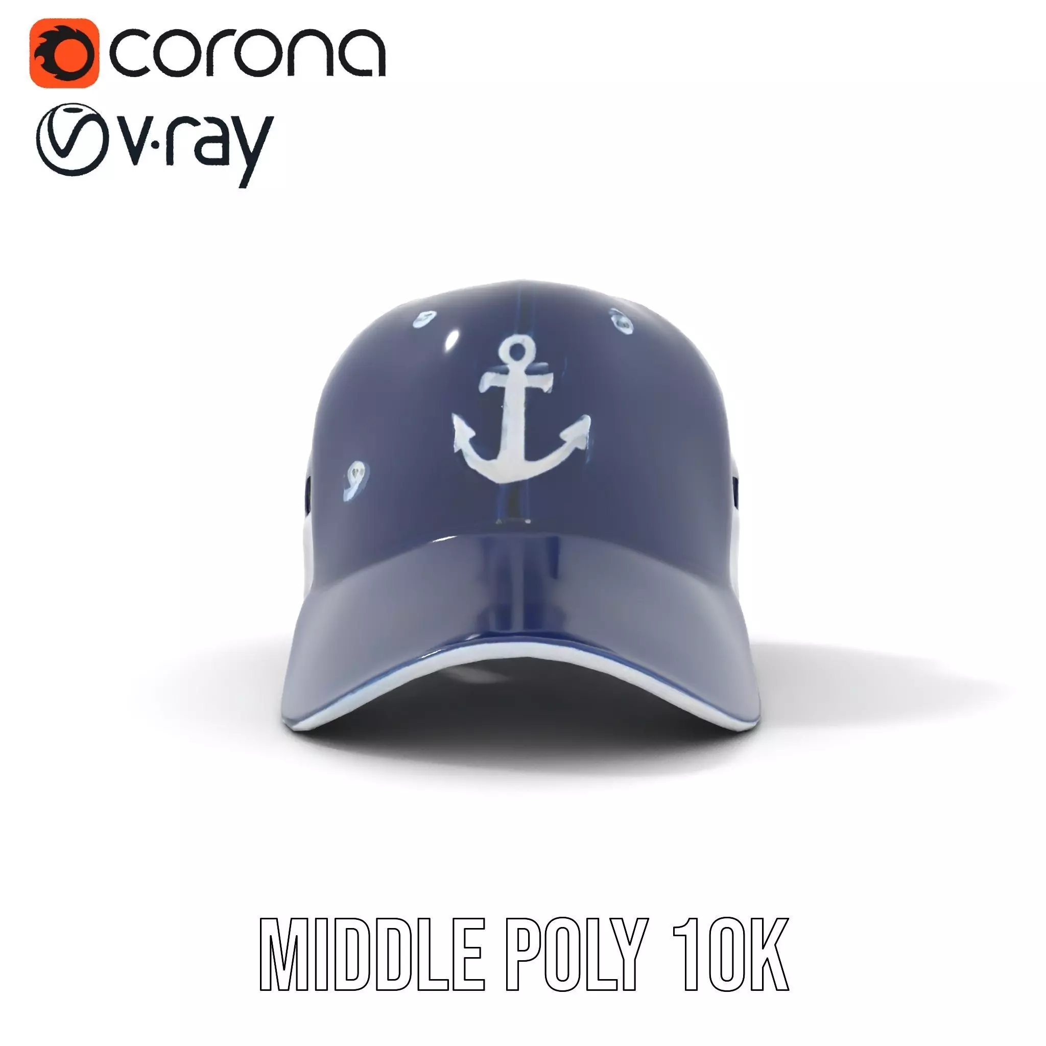 Nautical Anchor Cap model pack Low-poly 3D model_21