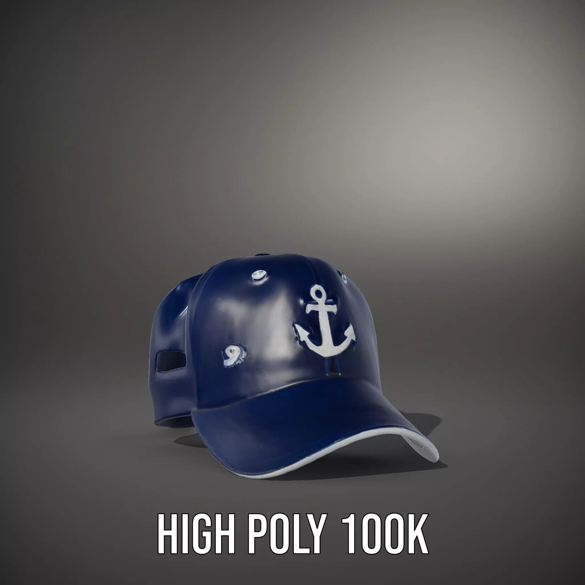 Nautical Anchor Cap model pack Low-poly 3D model_8