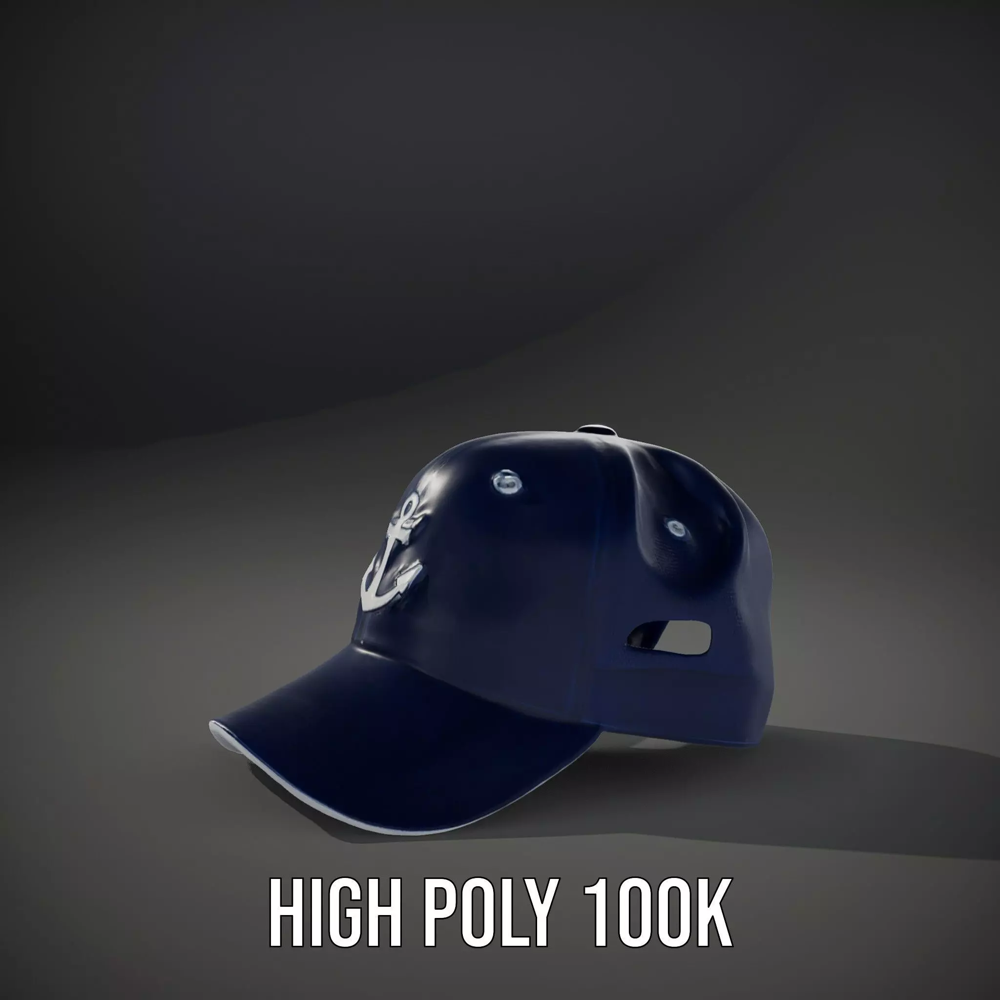 Nautical Anchor Cap model pack Low-poly 3D model_10
