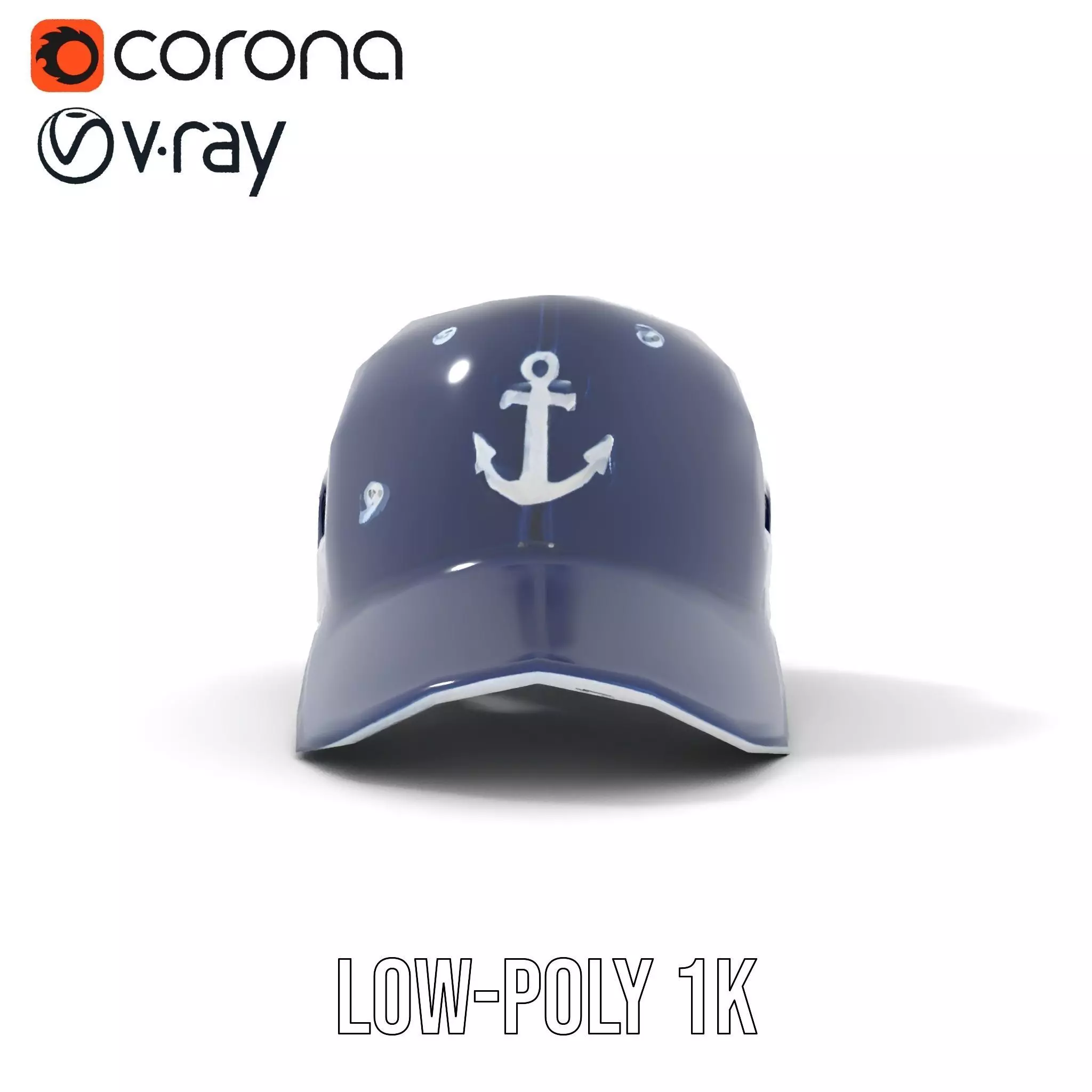 Nautical Anchor Cap model pack Low-poly 3D model_22